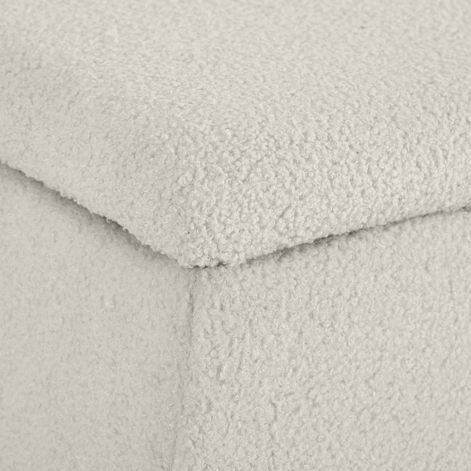 Klädd förvaringsbänk med fällbart lock, sammetsfinish