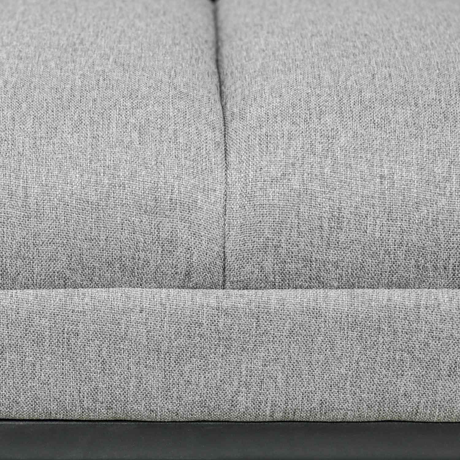 Klädd sängbänk, ljusgrå linne, 120x44x45,5 cm, 200 kg kapacitet