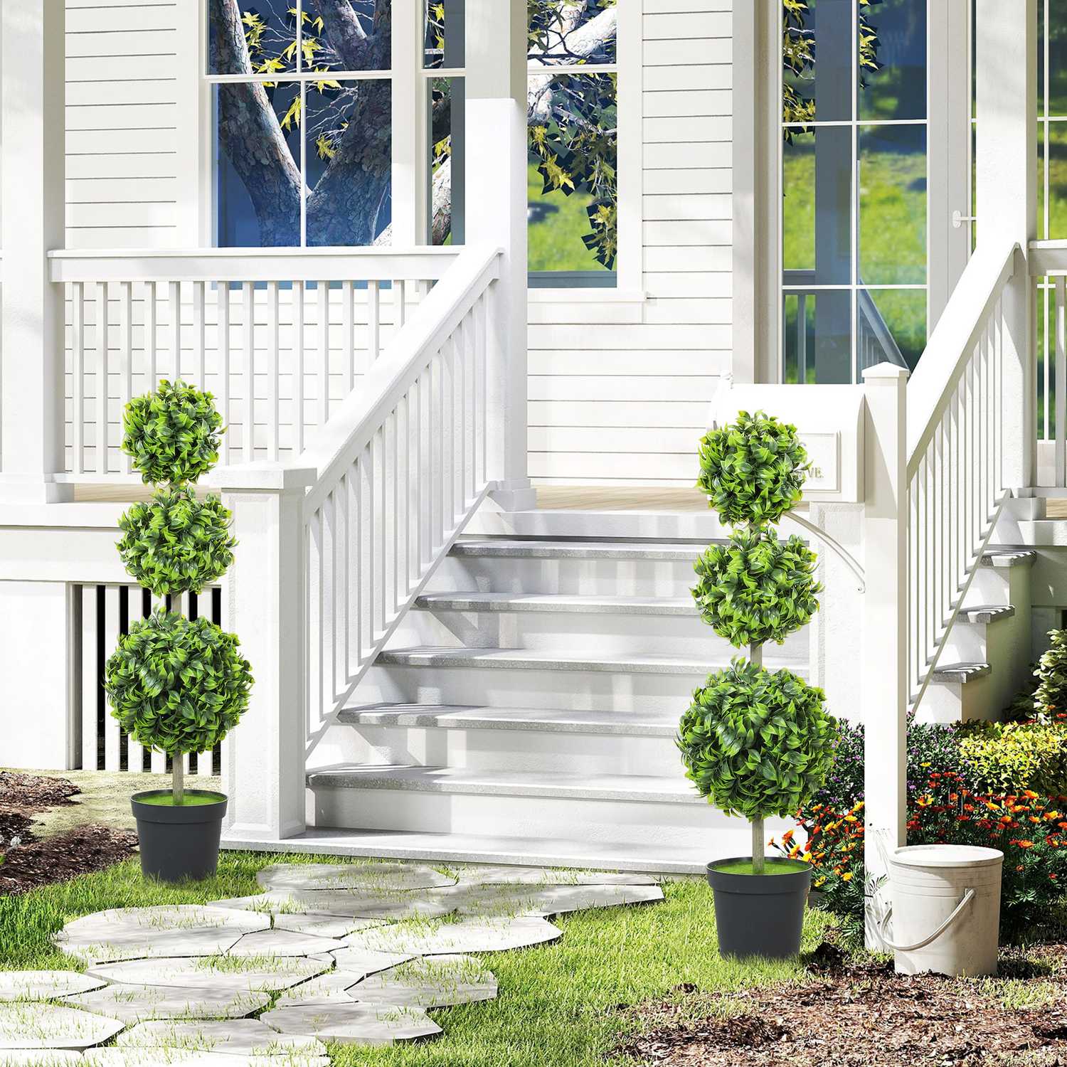 Konstgjorda krukväxter, UV-beständig, 100 cm hög