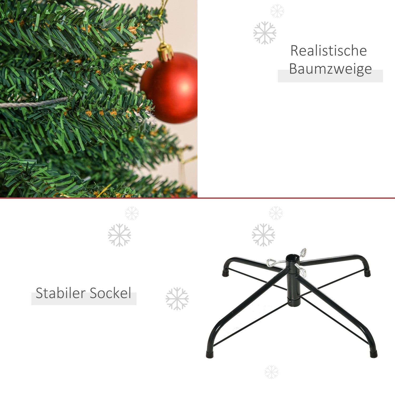 Kunstkerstboom, 2,1 m, realistische kunststof takken