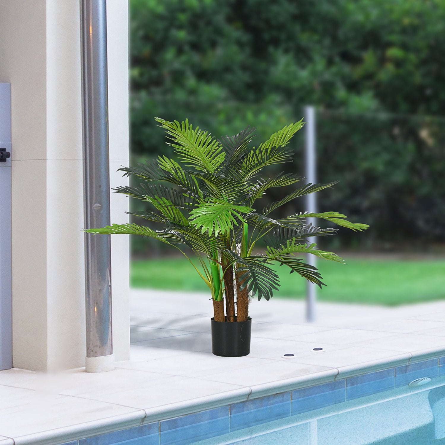 Konstgjord palm, 100 cm med 27 grenar, dekor inomhus/utomhus