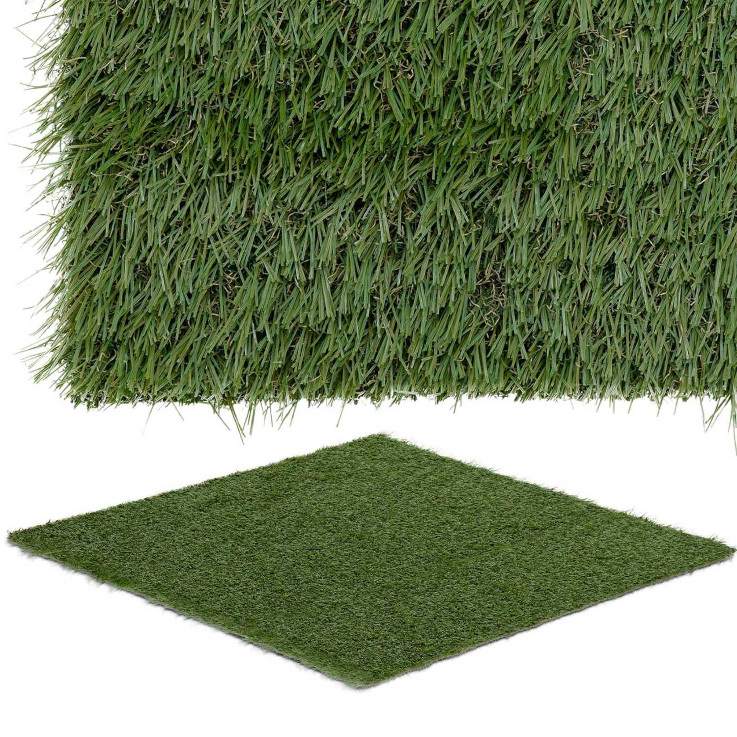Konstgräs för terrass, balkong, mjuk 30 mm 14/10 cm 100 x 100 cm