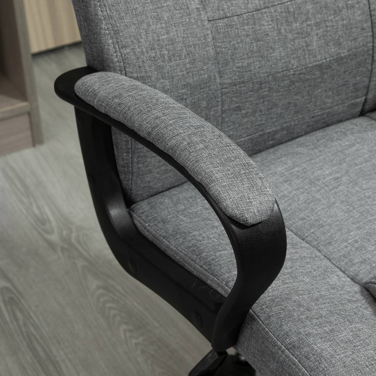 Ergonomisk kontorsstol, vridbar, justerbar höjd, linne Touch