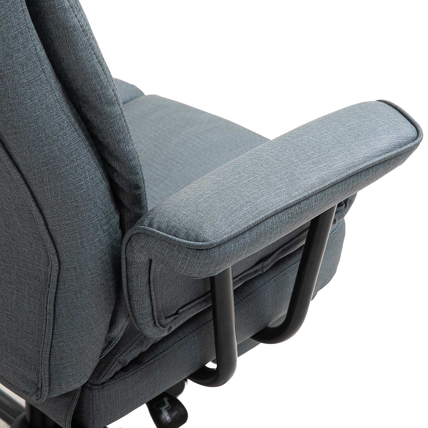 Ergonomisk kontorsstol, justerbar med nackstöd och fotstöd
