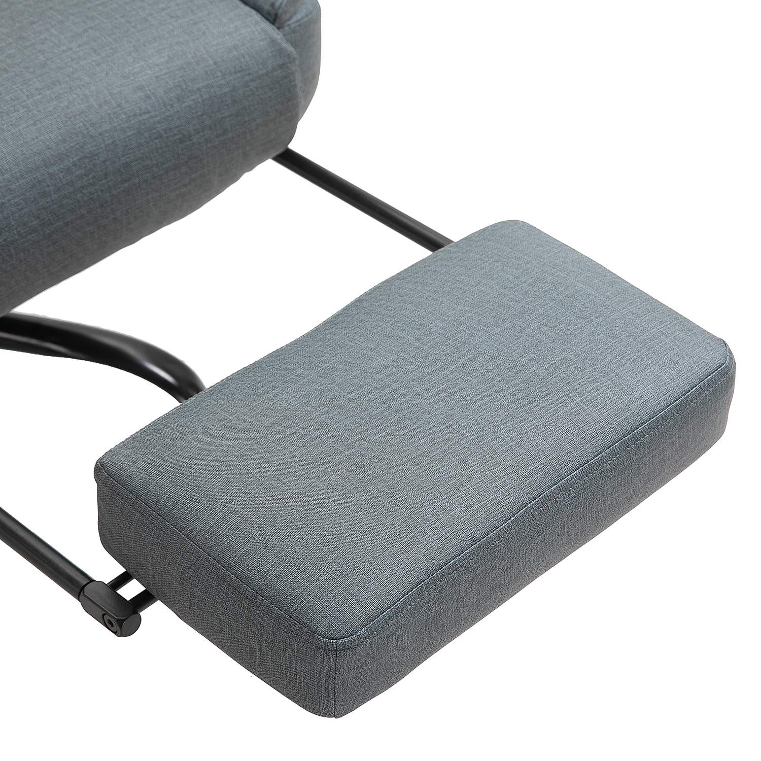 Ergonomisk kontorsstol, justerbar med nackstöd och fotstöd