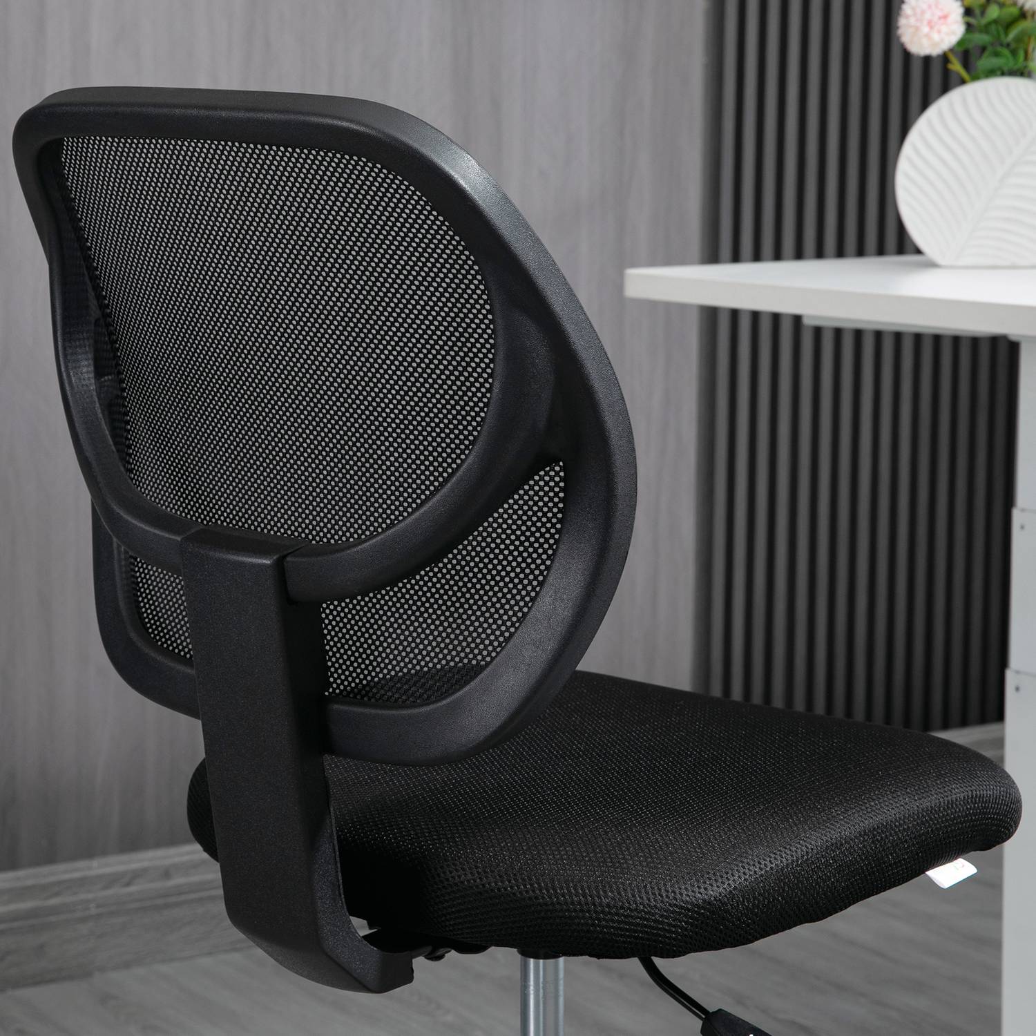 Ergonomisk kontorsstol, justerbar höjd & fotring