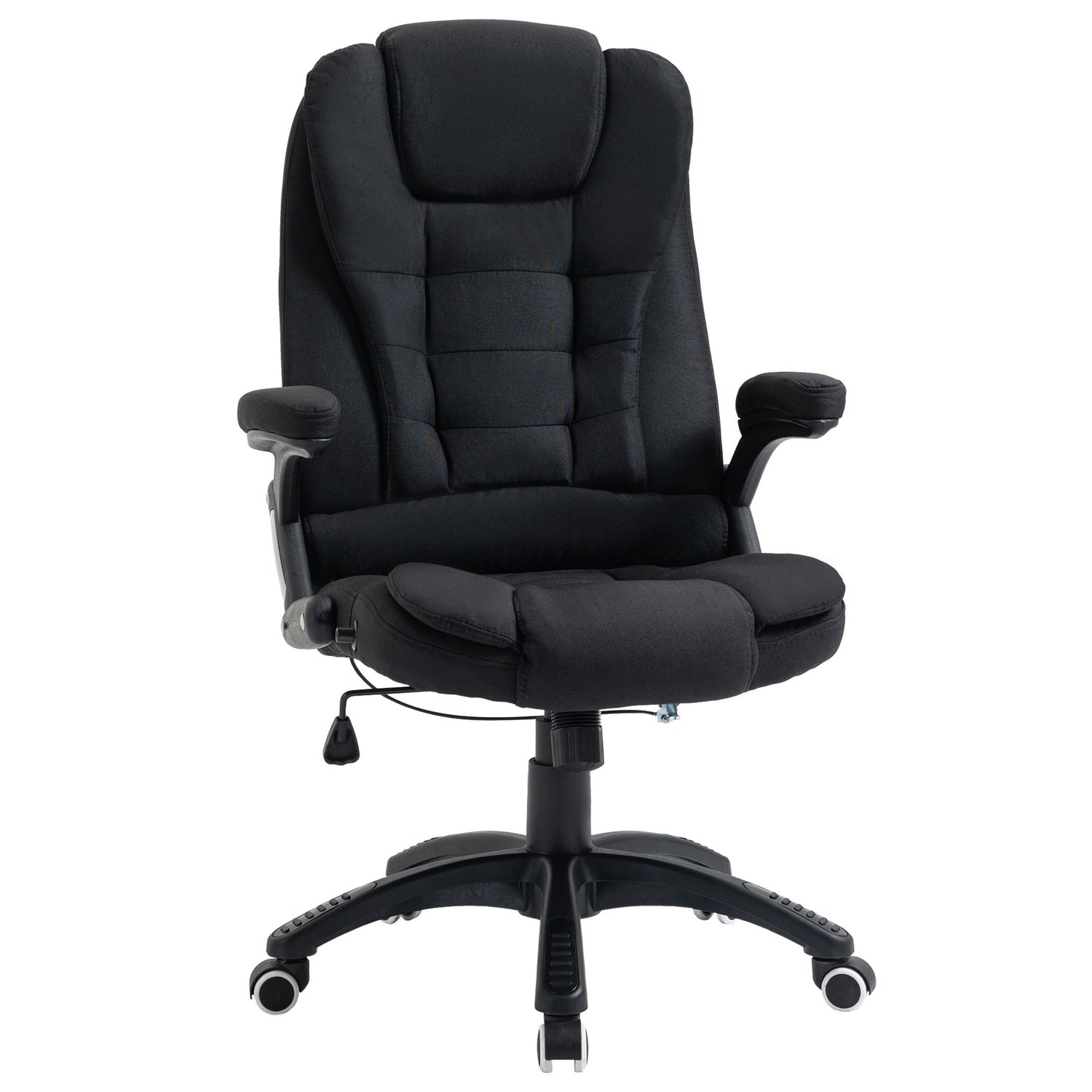 Ergonomisk kontorsstol, justerbar höjd, svart polyester