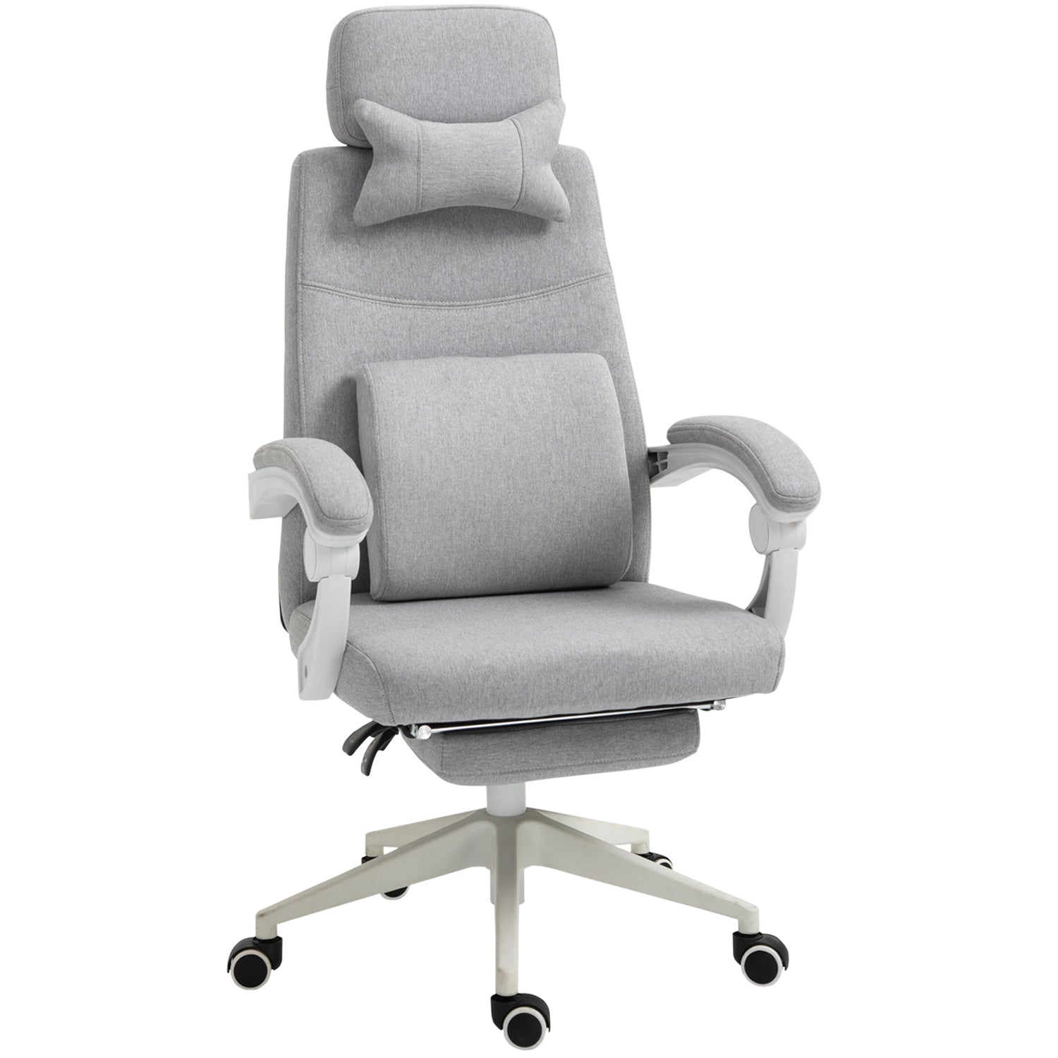Ergonomisk spelkontorsstol, hjul och justerbar höjd