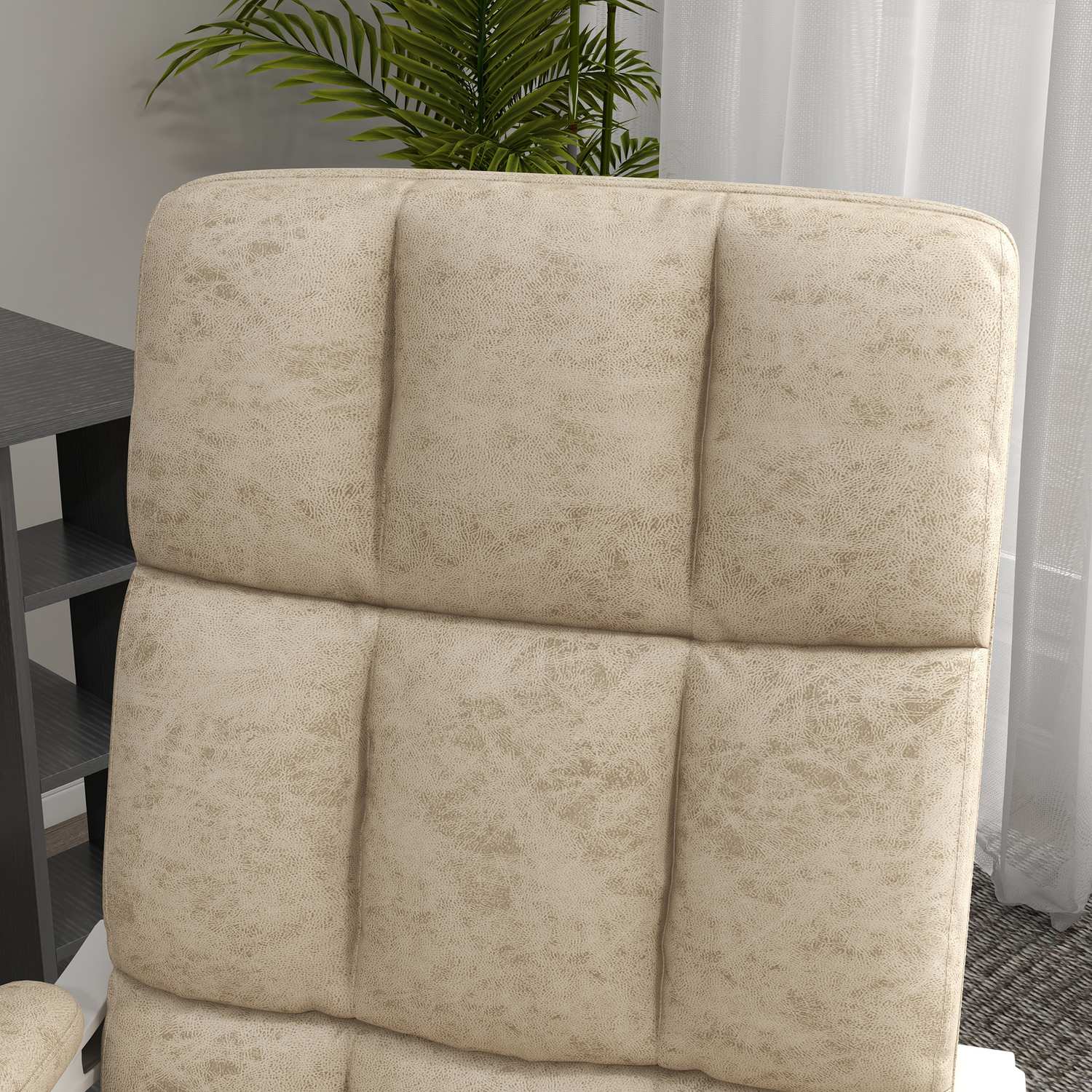 Ergonomisk kontorsstol med massage & värme, justerbar, beige