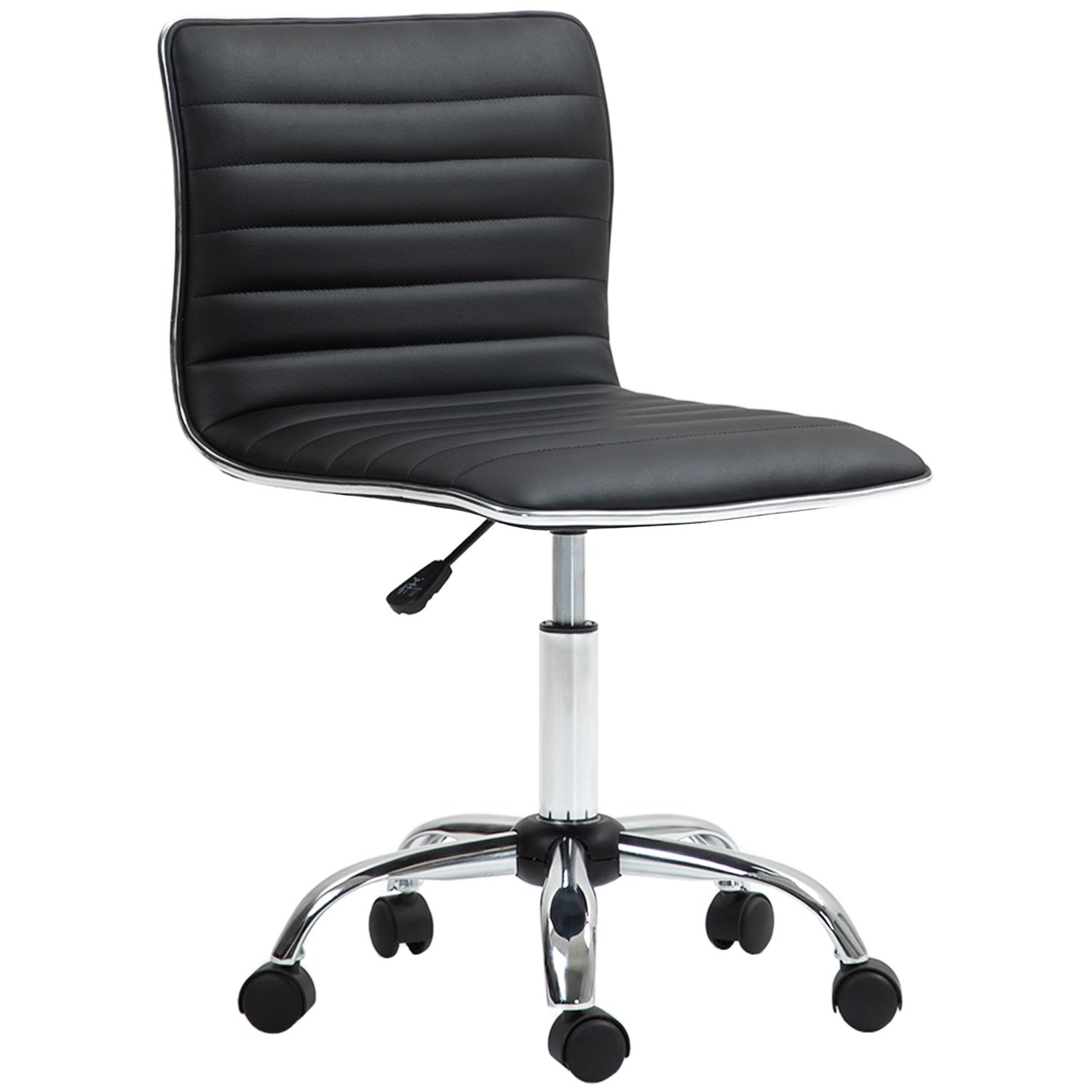 Ergonomisk kontorsstol, justerbar vridbar, svart, 120 kg Kapacitet