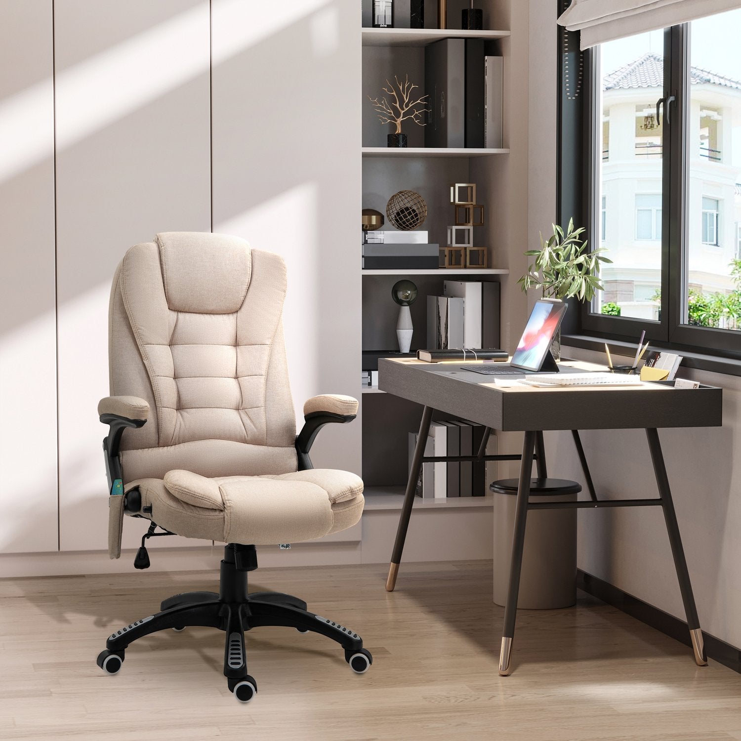 Ergonomisk kontorsstol med massage, värme och vila