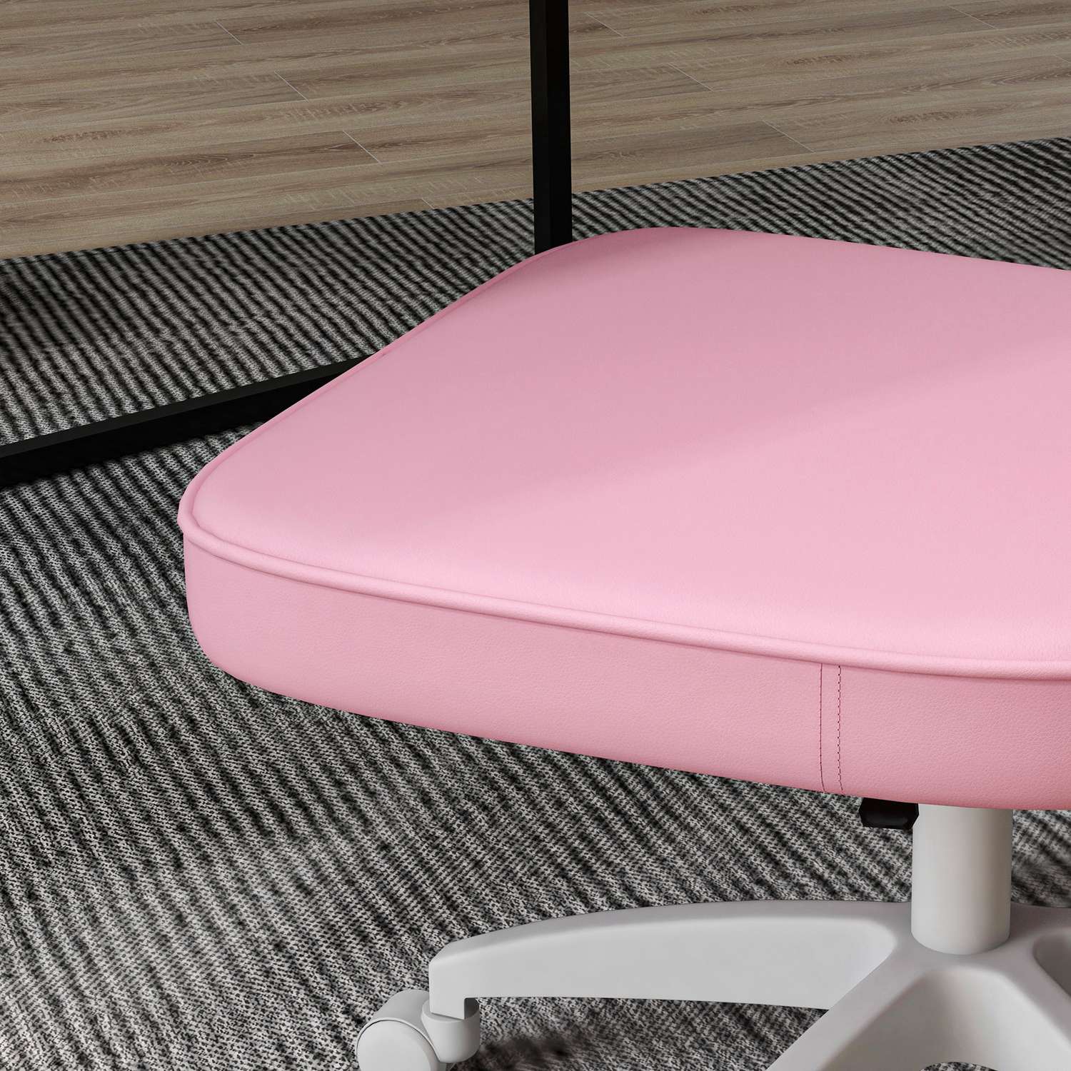 Barns höjdjusterbar rosa vridbar kontorsstol