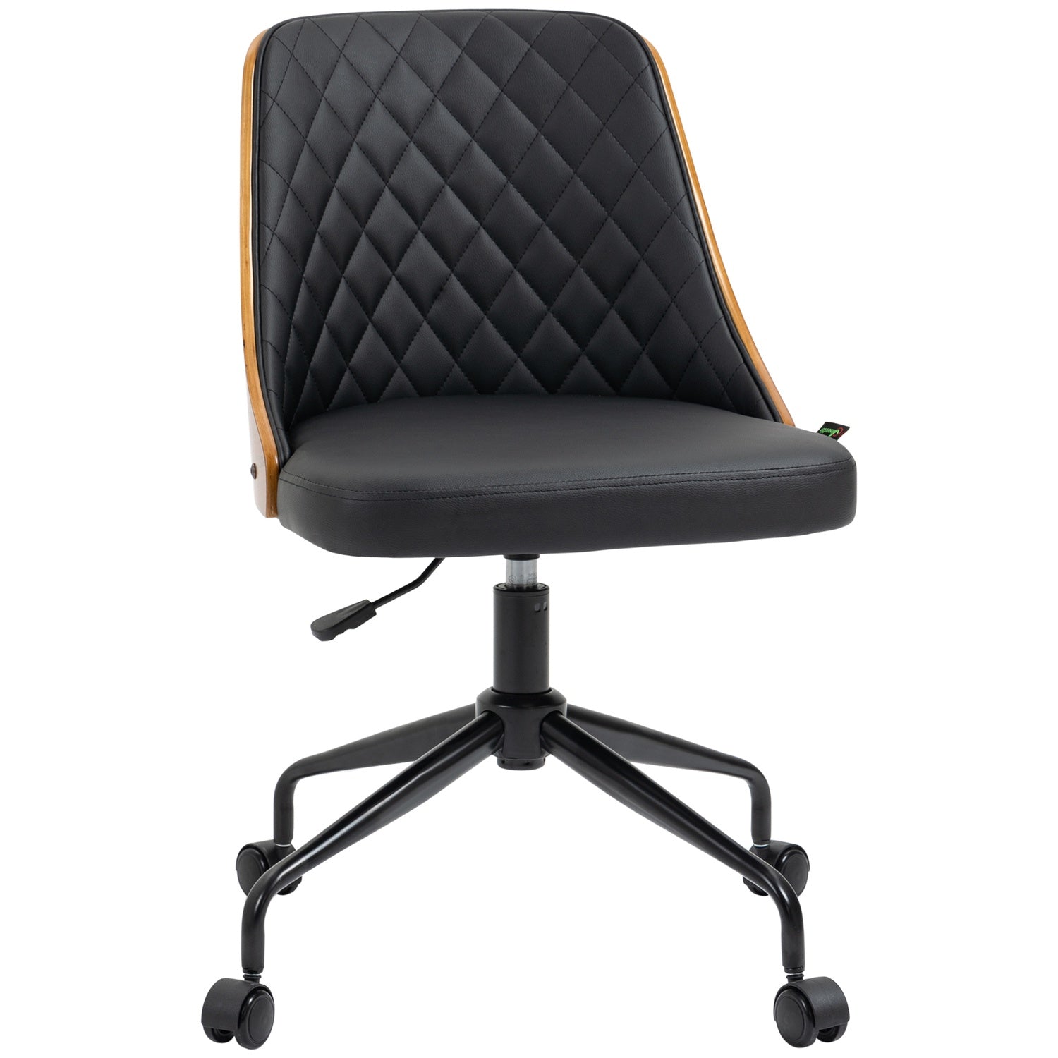 Ergonomisk vridbar skrivbordsstol, svart, höjdjusterbar