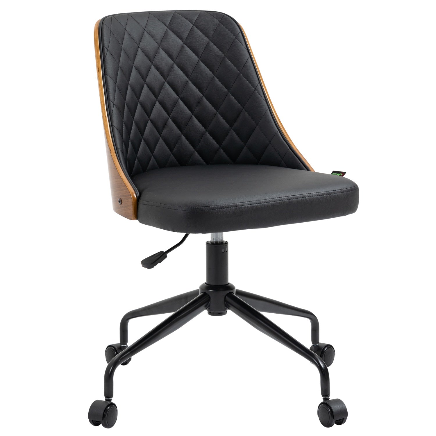 Ergonomisk vridbar skrivbordsstol, svart, höjdjusterbar