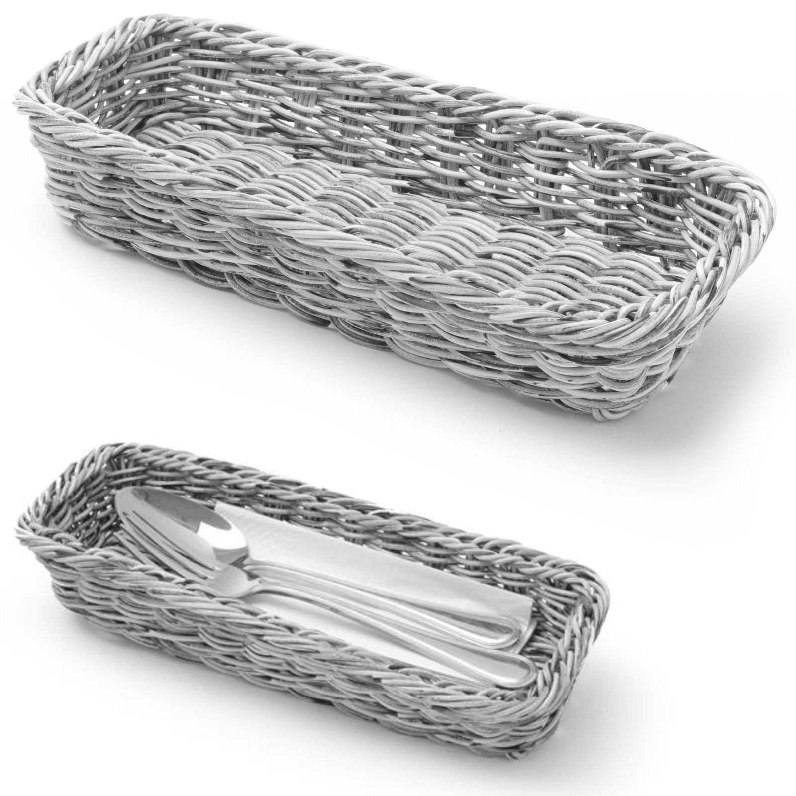 Korg för bestickgafflar knivar skedar melerad grå 270x100x45 mm - Hendi 426081