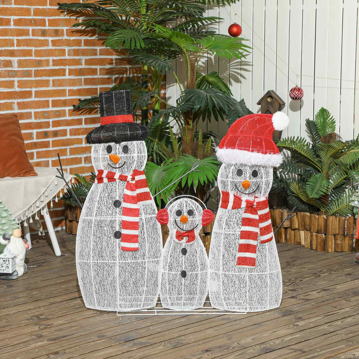 LED Sneeuwman Kerstdecoratie, warmwit, binnen/buiten