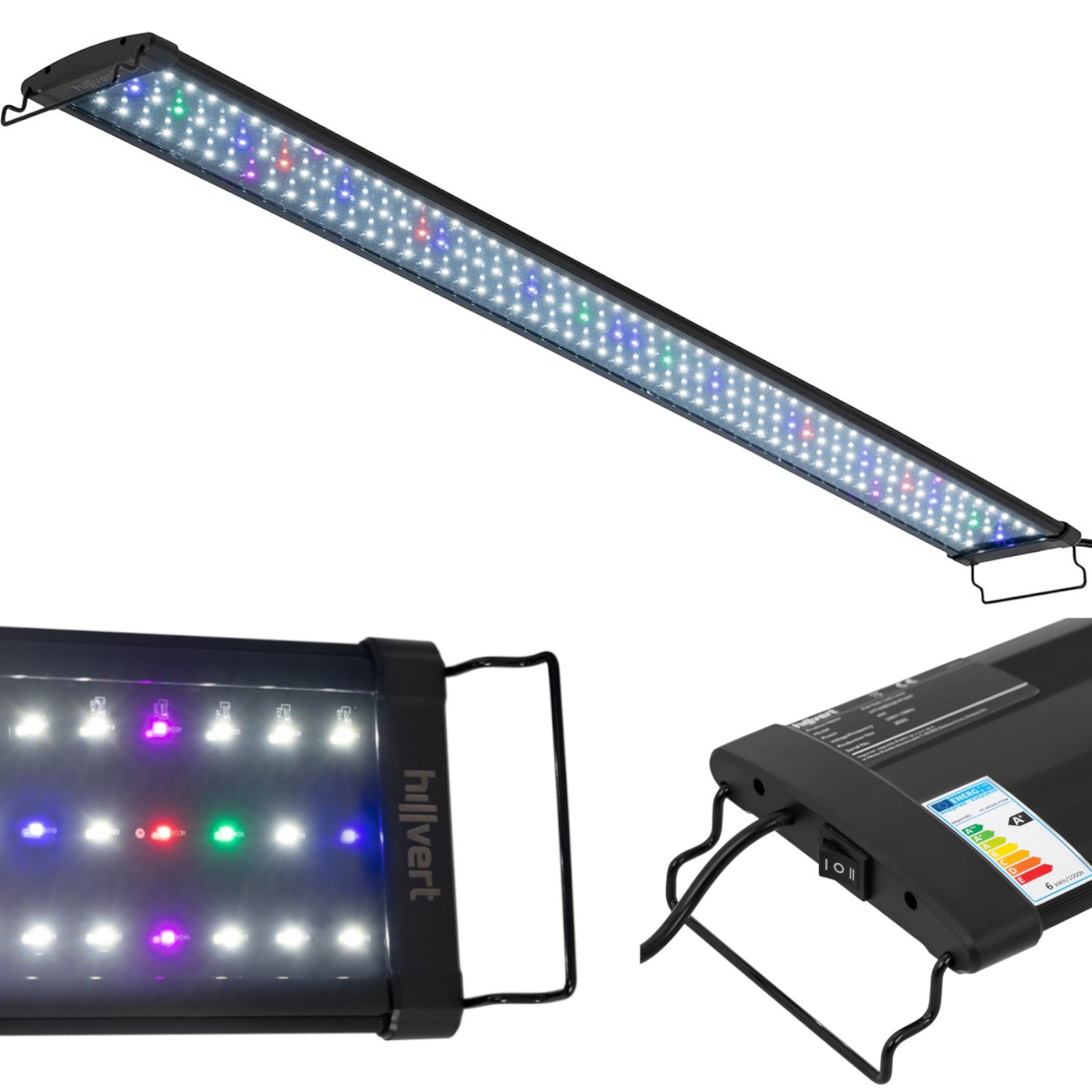 LED-belysningslampa för akvarieväxttillväxt fullt spektrum 156 dioder 113 cm 30 W