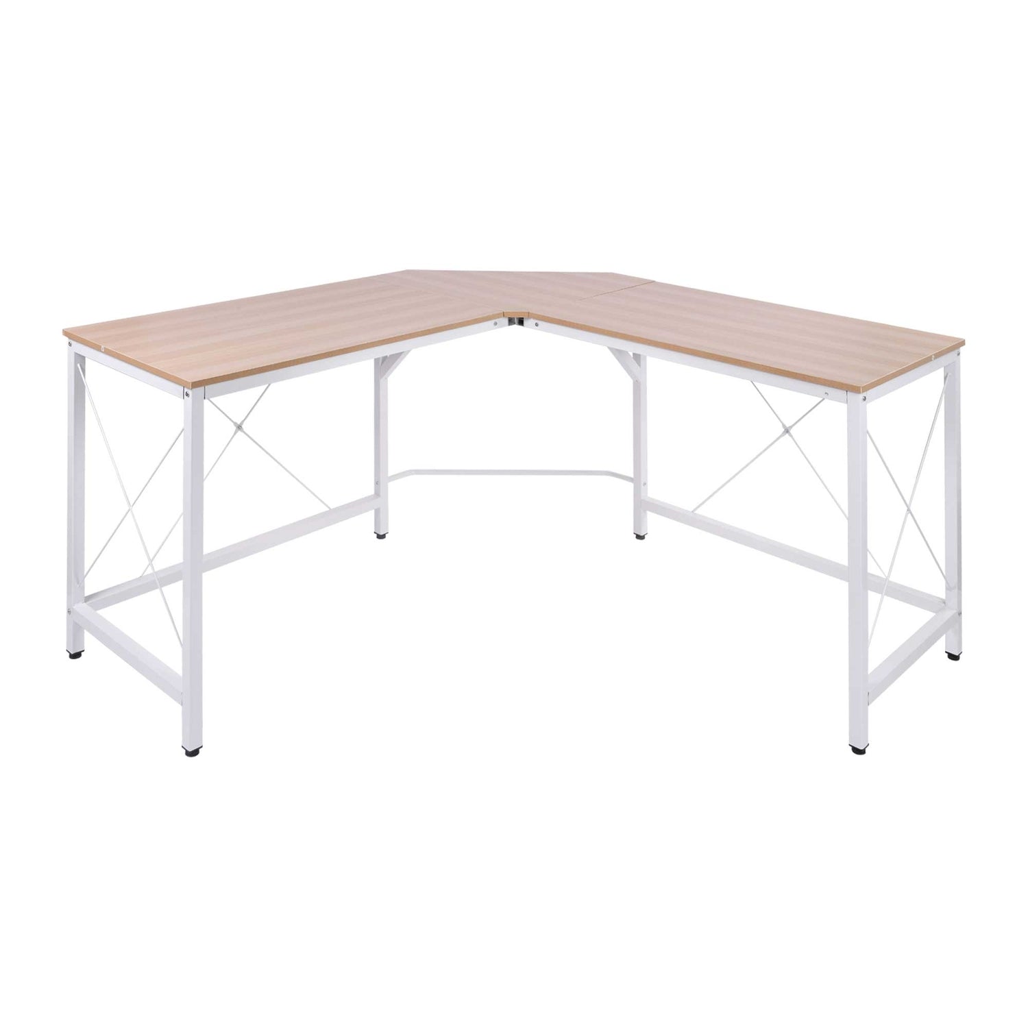 L-format hörnskrivbord, MDF-trä, 150x150x76 cm