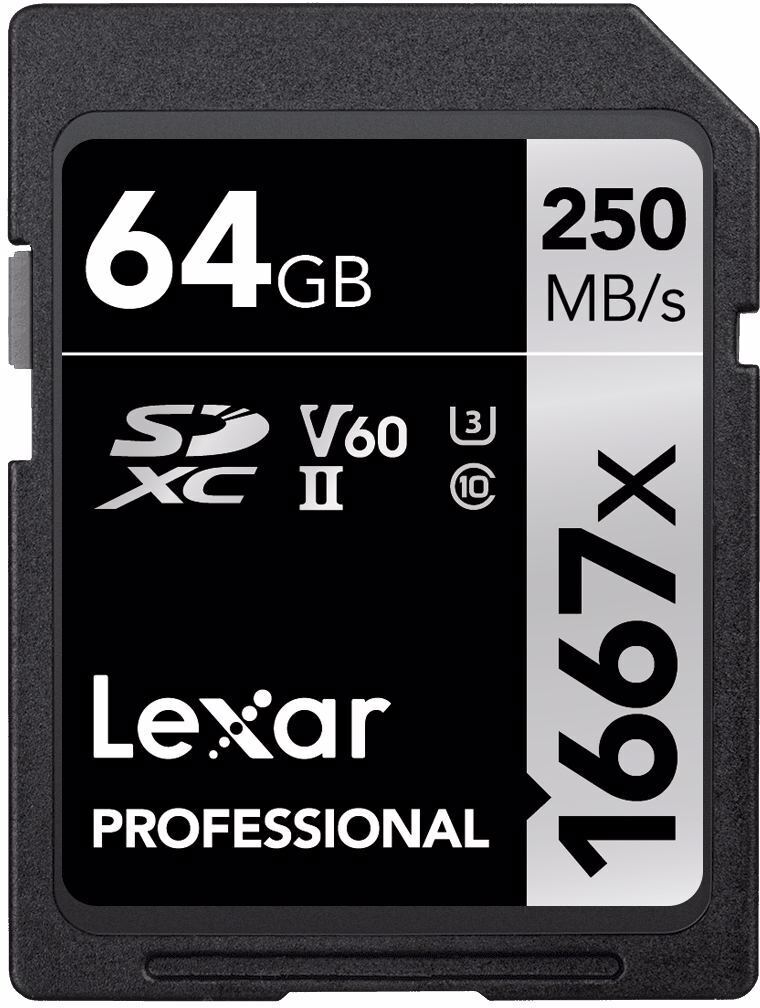 Lexar Professional 1667x 64 GB SDXC minneskort