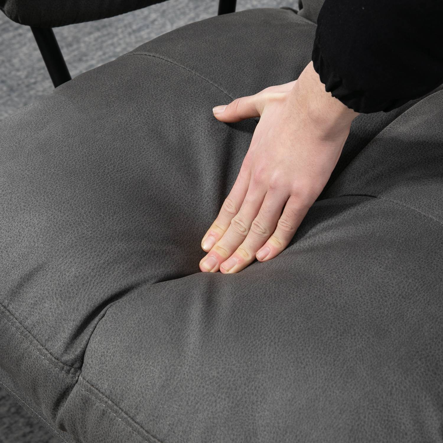 Liggande avkopplingsstolset med vridbar bas, mörkgrå