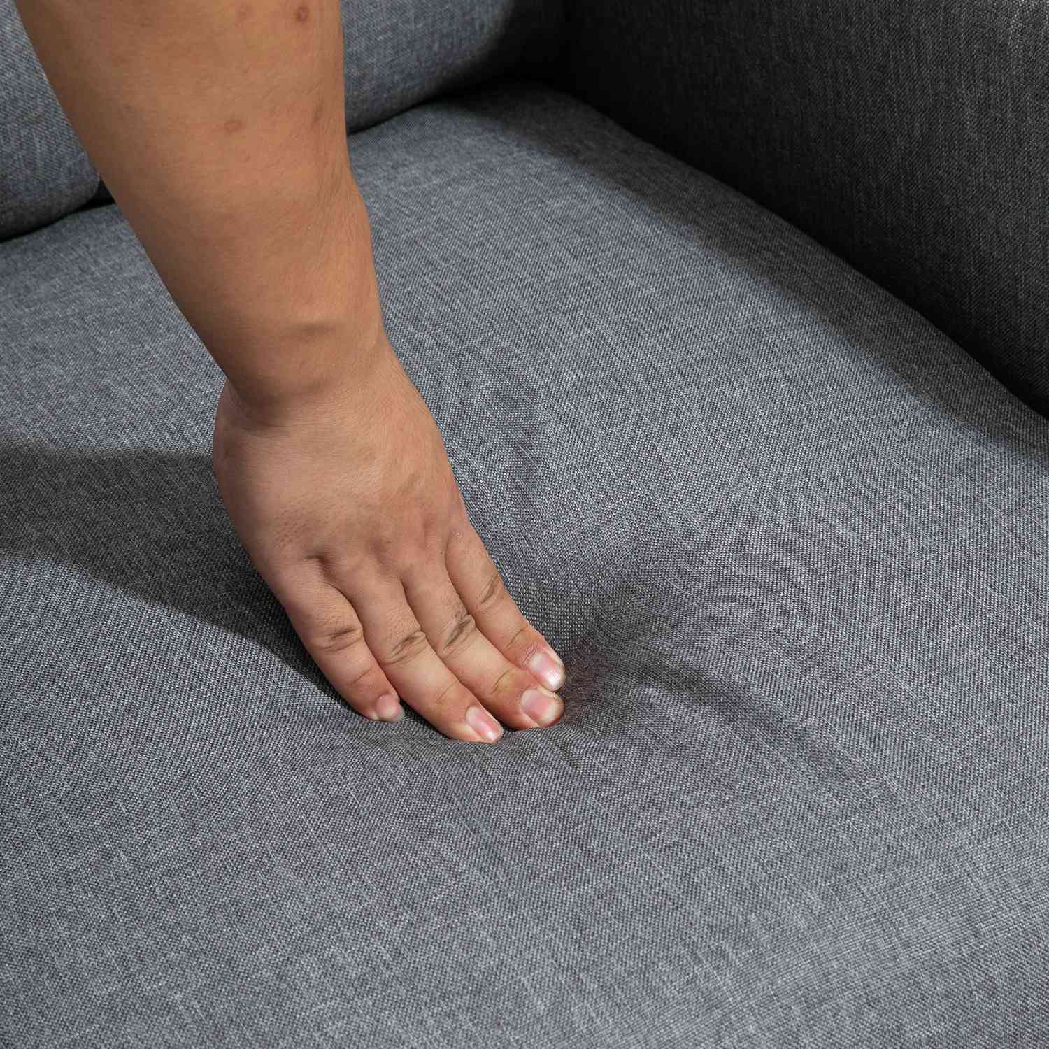 Liggfåtölj med Pocket Springs, 150kg, Grå Linne