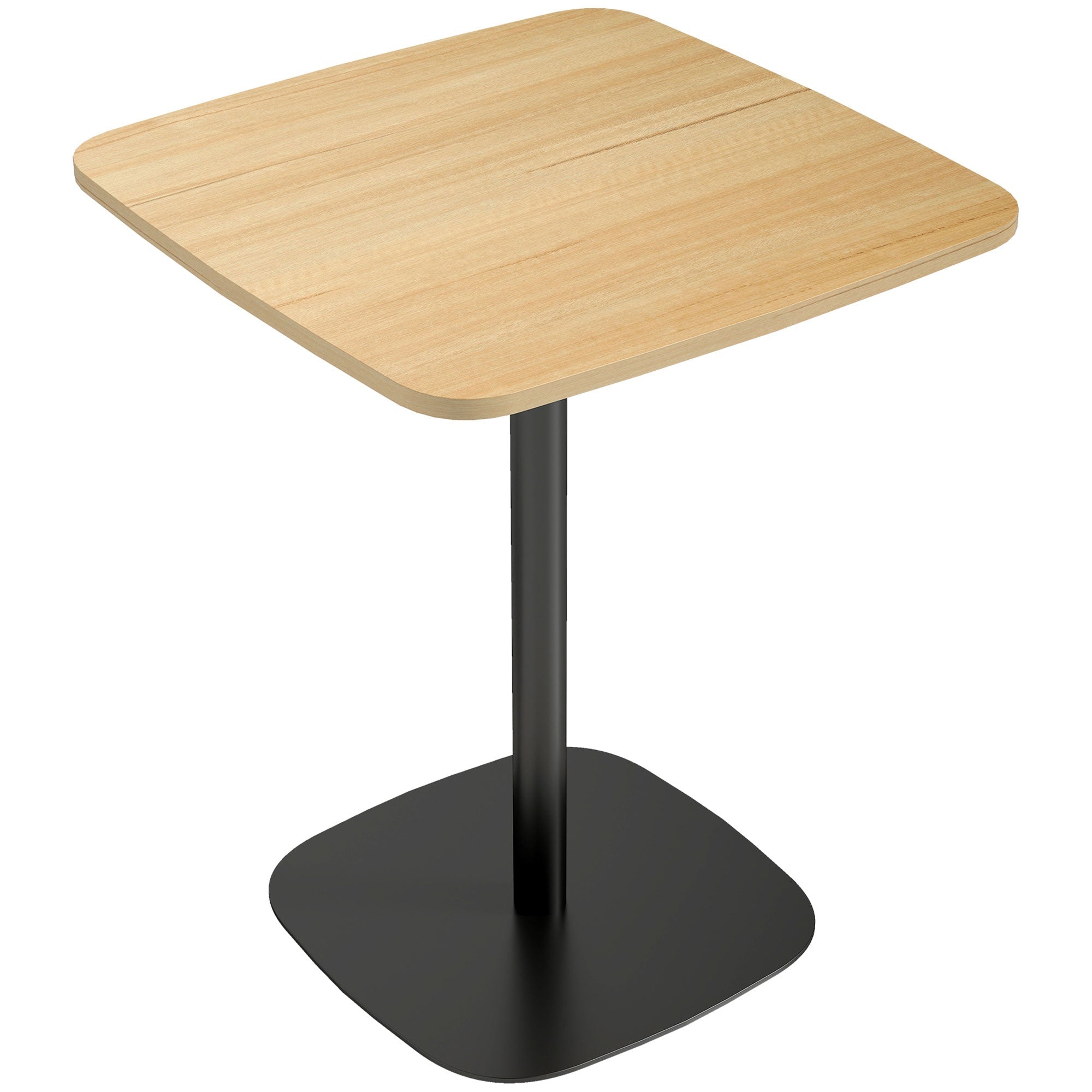 Litet matbord, 60 cm fyrkantigt, MDF-skiva, stålbas
