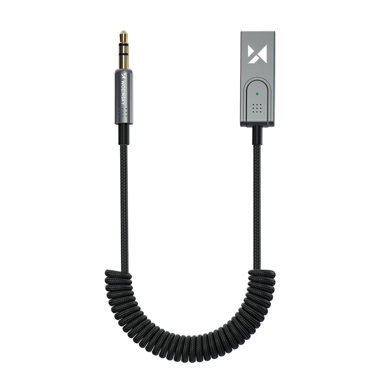 Ljudadapter med Bluetooth 5.3-mottagare och 3,5 mm AUX miniJack-kontakt och USB-A