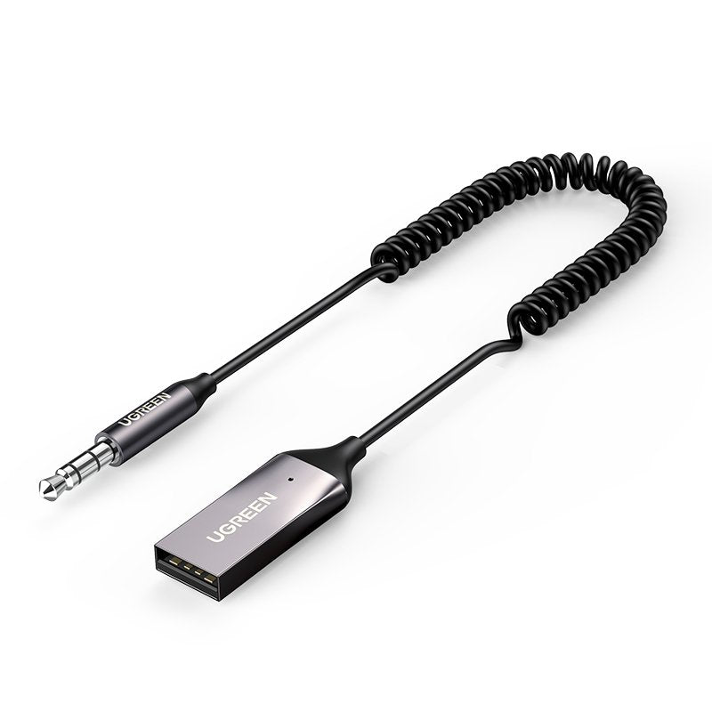 Ljudmottagare Bluetooth 5.3 ljudadapter USB AUX jack kabel svart