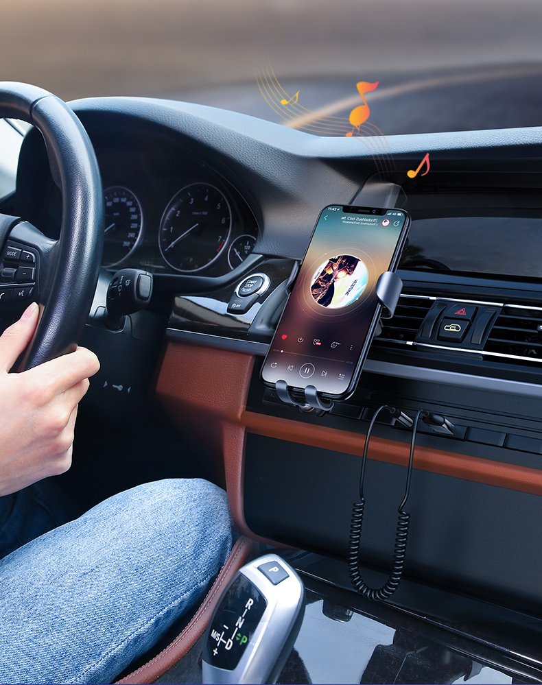 Ljudmottagare Bluetooth 5.3 ljudadapter USB AUX jack kabel svart
