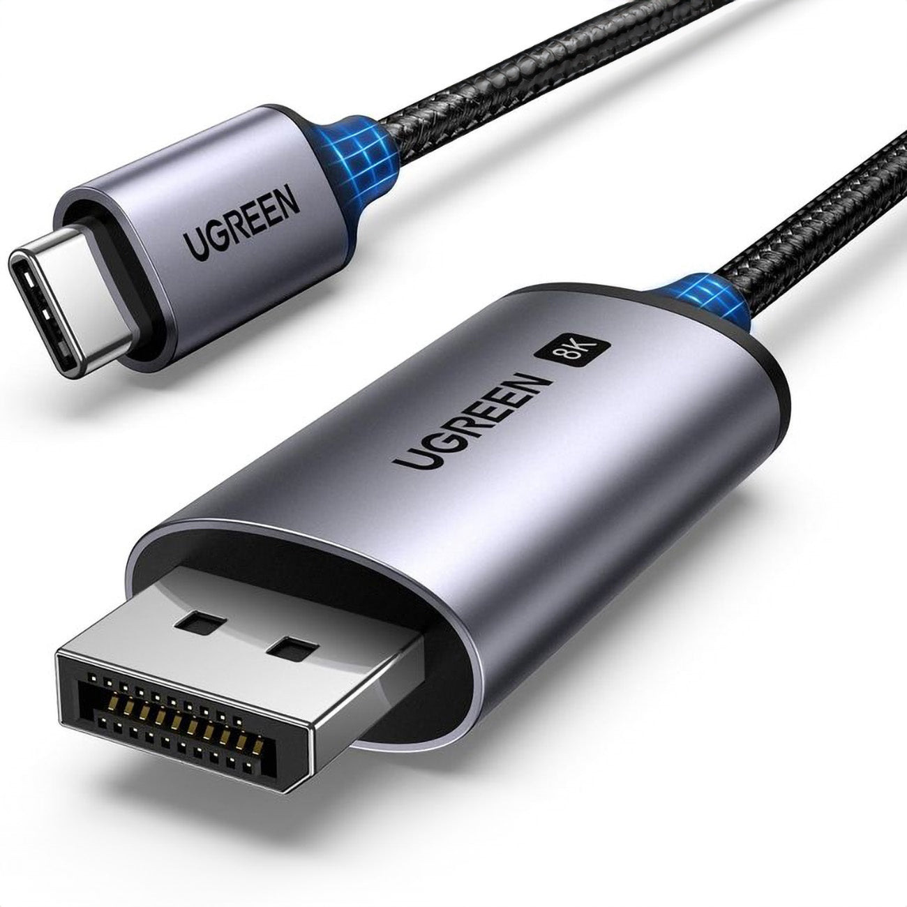 Ljudvideokabel USB-C - DisplayPort 8K HDR HDCP2.3 eARC 3m grå