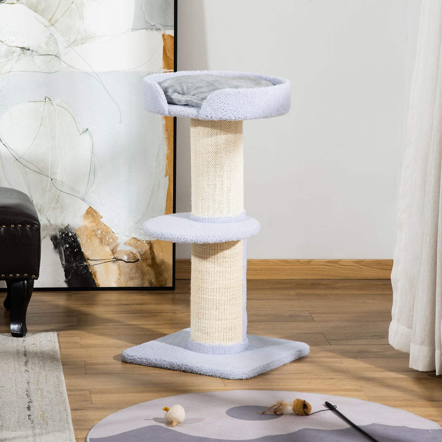 Ljusblå Sisal Cat Play Tree, 91cm, 30kg Kapacitet