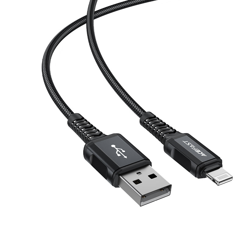 MFI-kabel för iPhone USB - Lightning 2,4A 1,8m svart