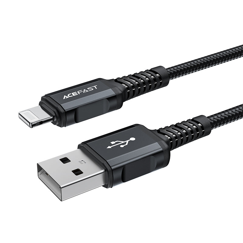 MFI-kabel för iPhone USB - Lightning 2,4A 1,8m svart