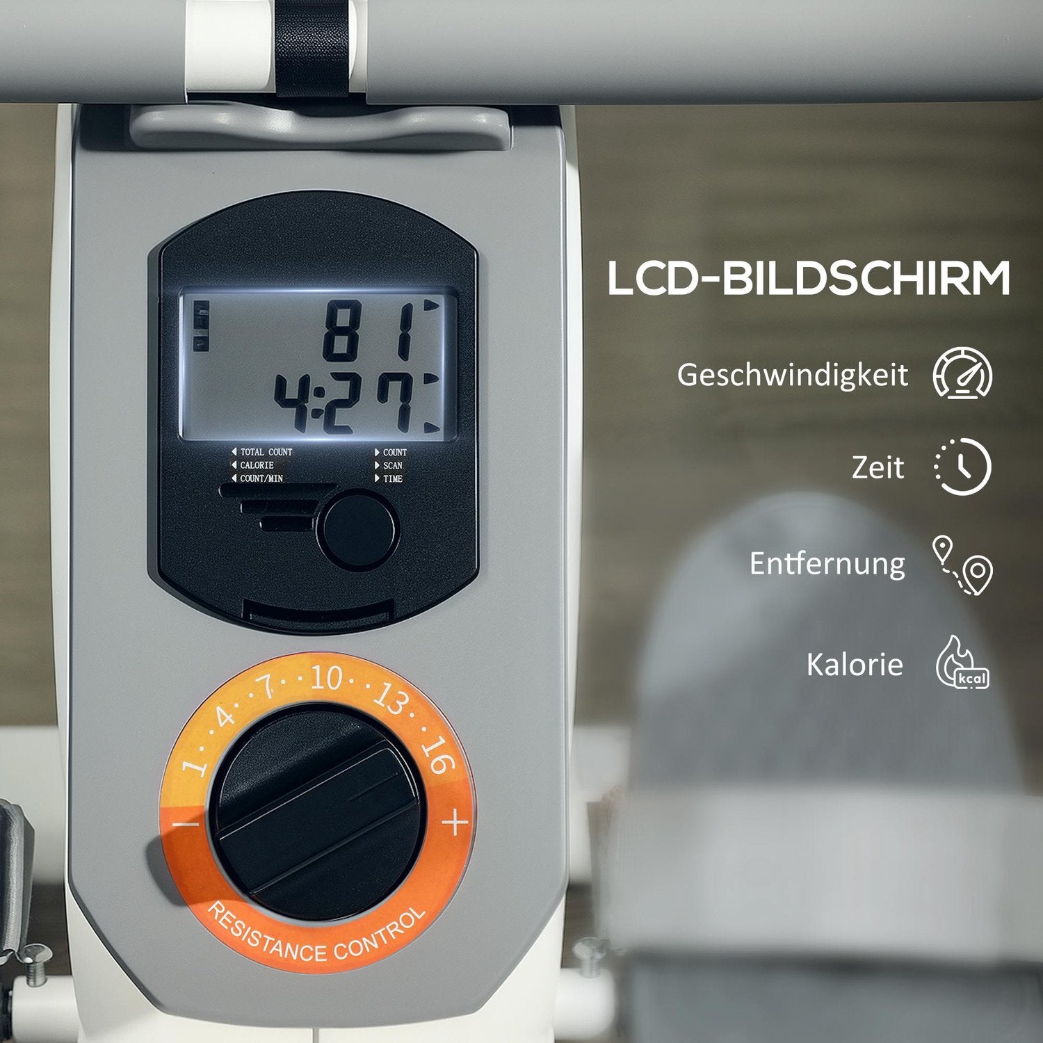 Magnetisk roddmaskin för hemmet med 16 motståndsnivåer