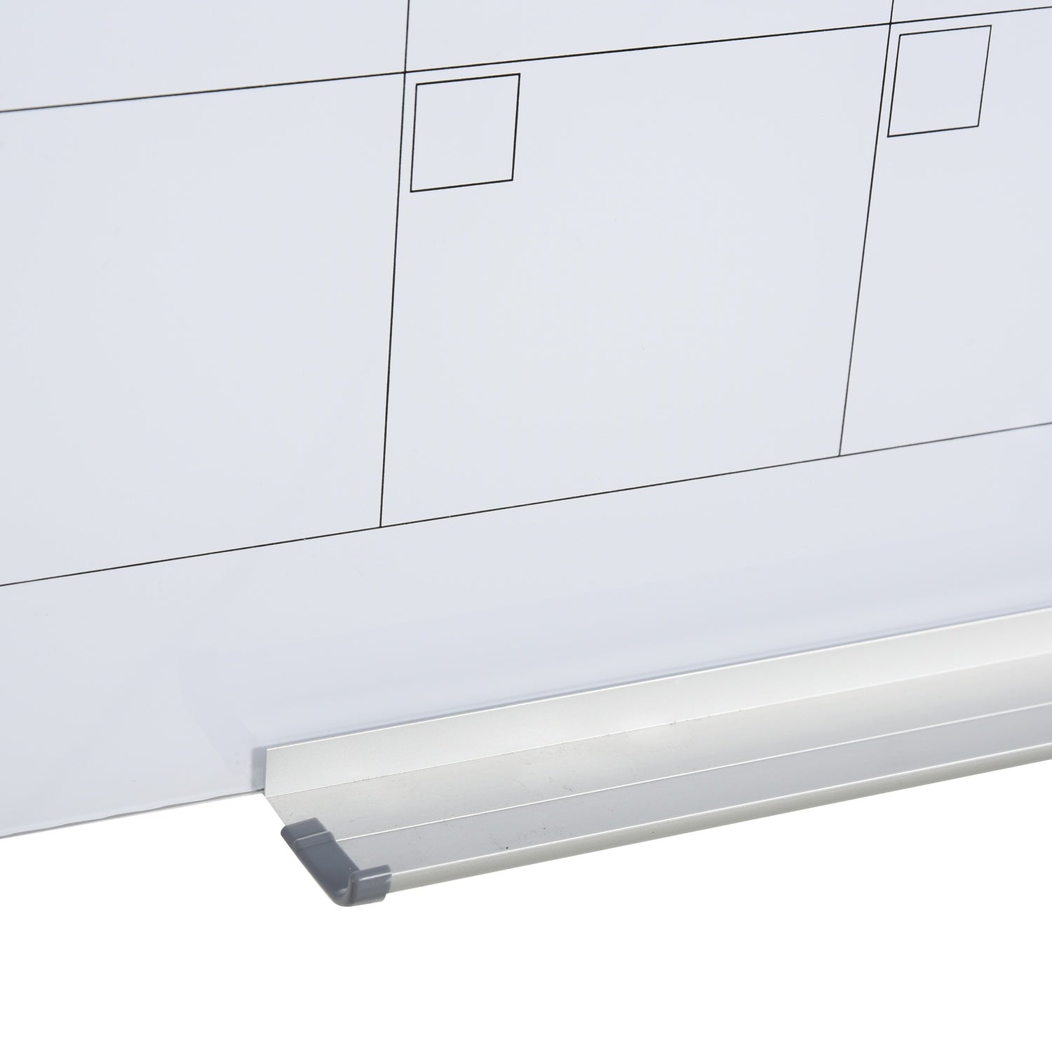 Magnetisk skrivtavla med pennhållare, 4 markörer, 90x60cm