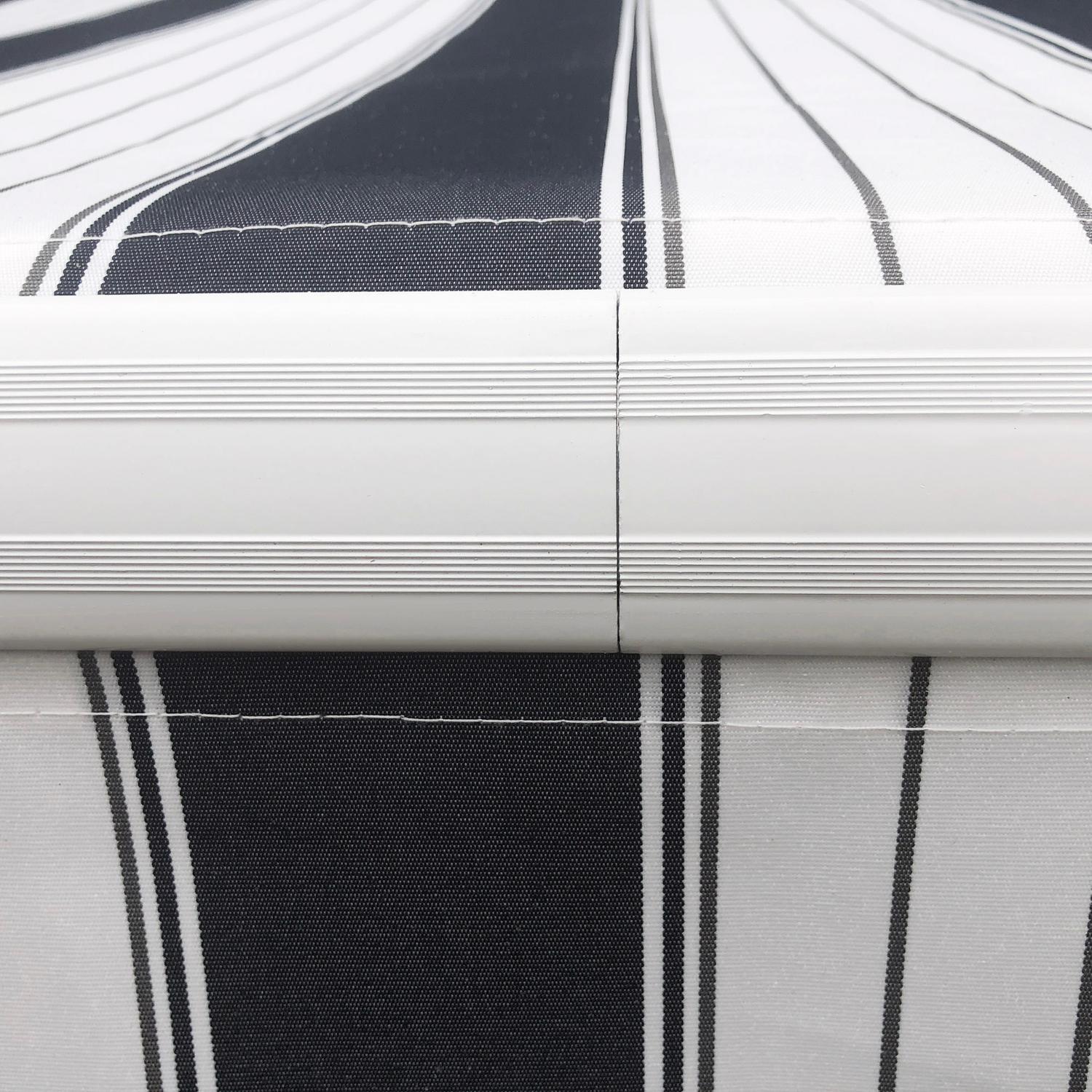 Manuell fällarmsmarkis 4m, Solskydd, Vit/Blå