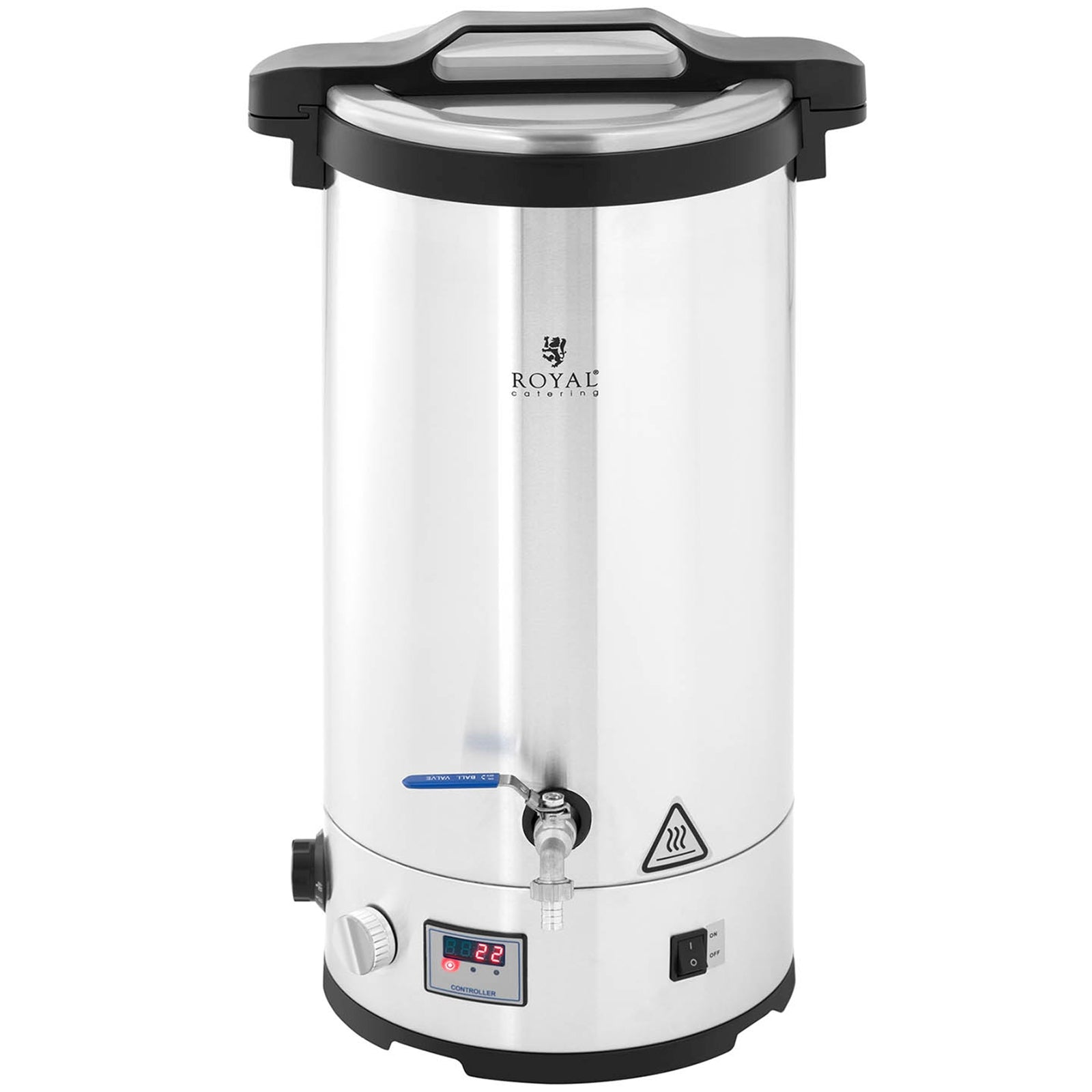 Mash vattenkokare för ölproduktion med rostfri timer 30-110C LED 2500 W 30 l