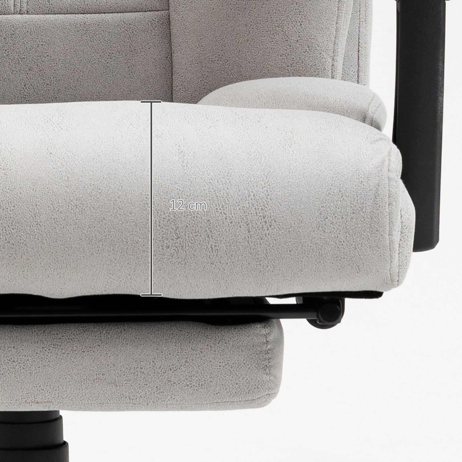 Massage Kontorsstol med värme & fotstöd, höjdjusterbar