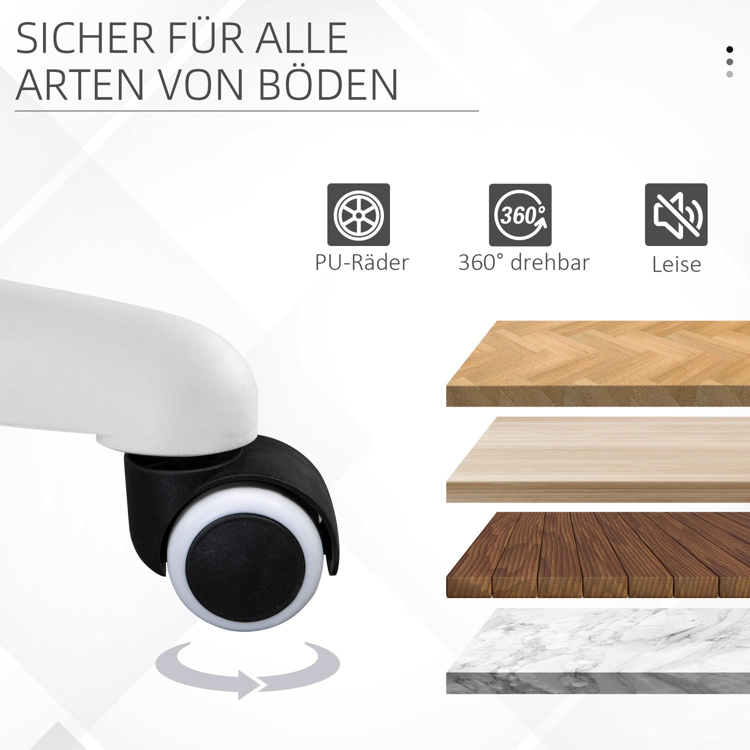 Massagekontorsstol med vibration och justerbara armstöd