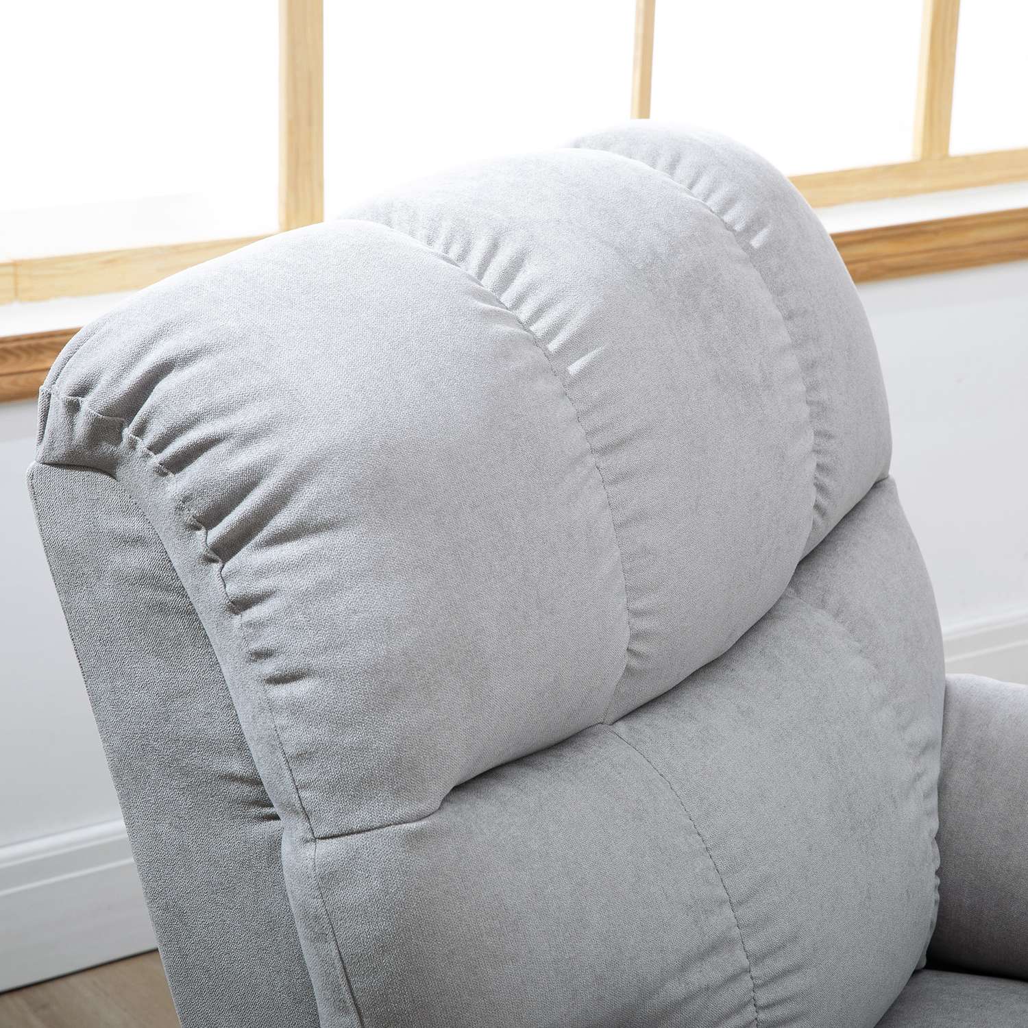 Massagestol med värme, USB-fjärrkontroll & ståhjälp, grå