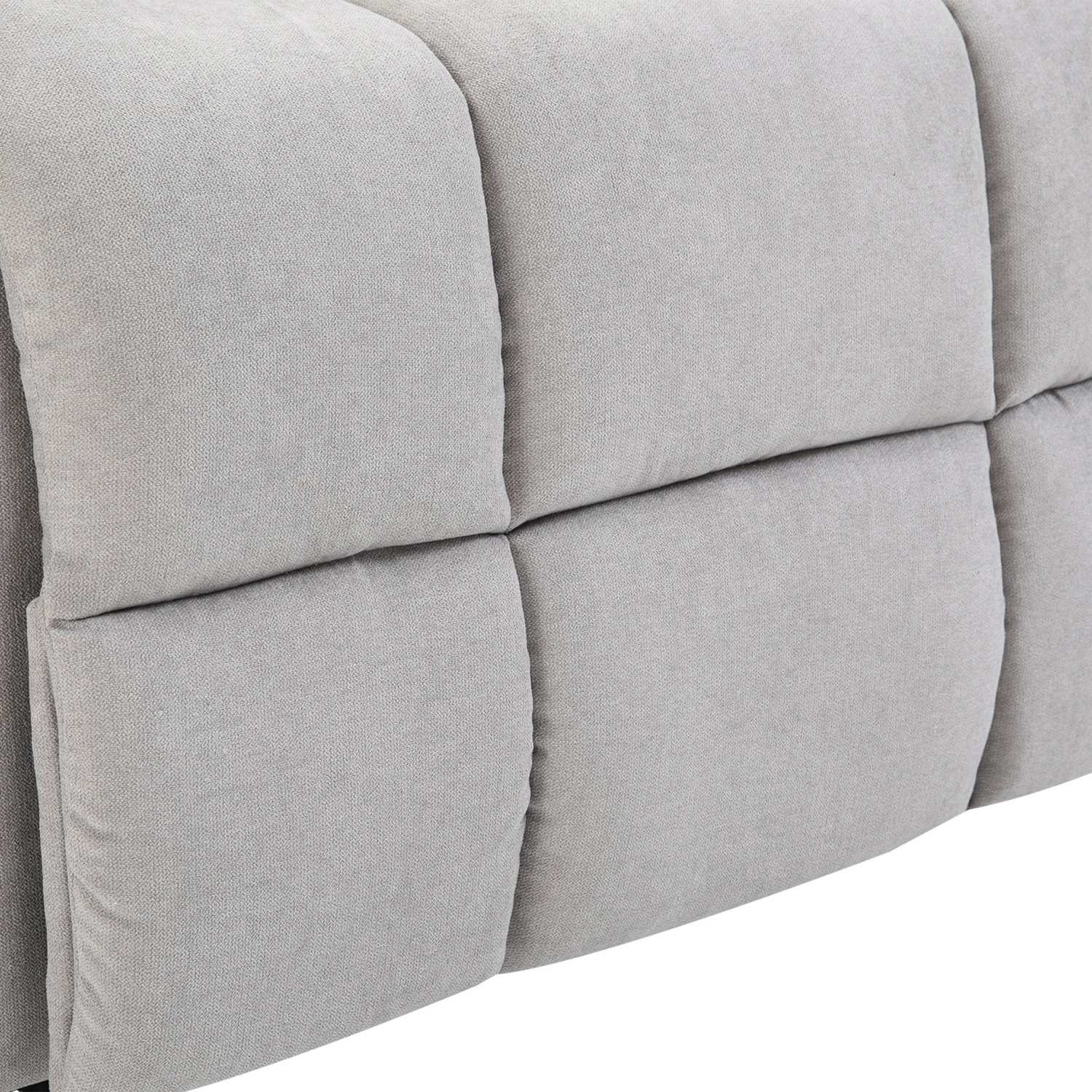 Massagestol med värme, USB-fjärrkontroll & ståhjälp, grå