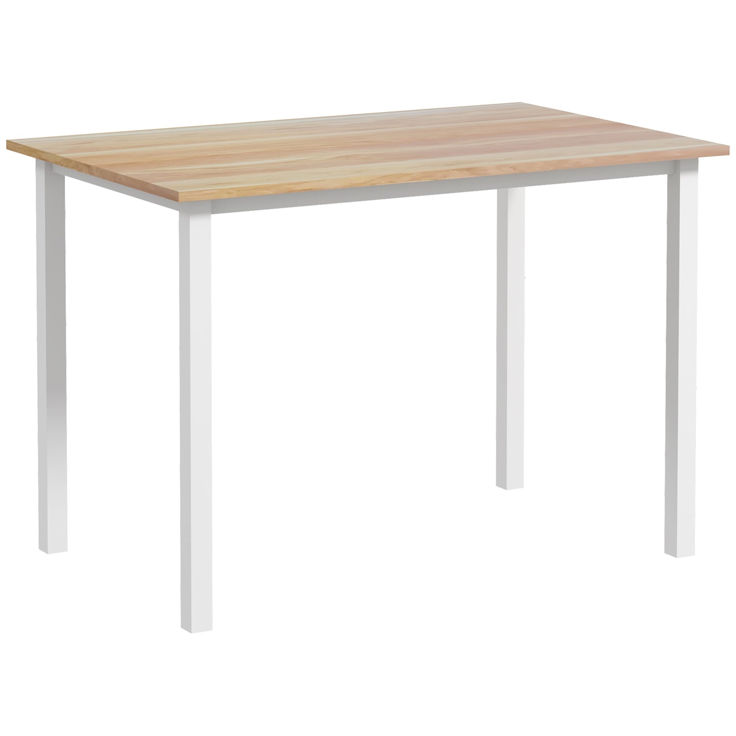 Utdragbart matbord för 6, stålstomme, brun finish