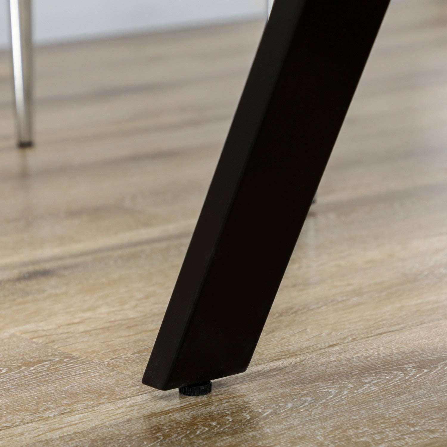 Matbord i grått stenlook för 6 med ben i stål