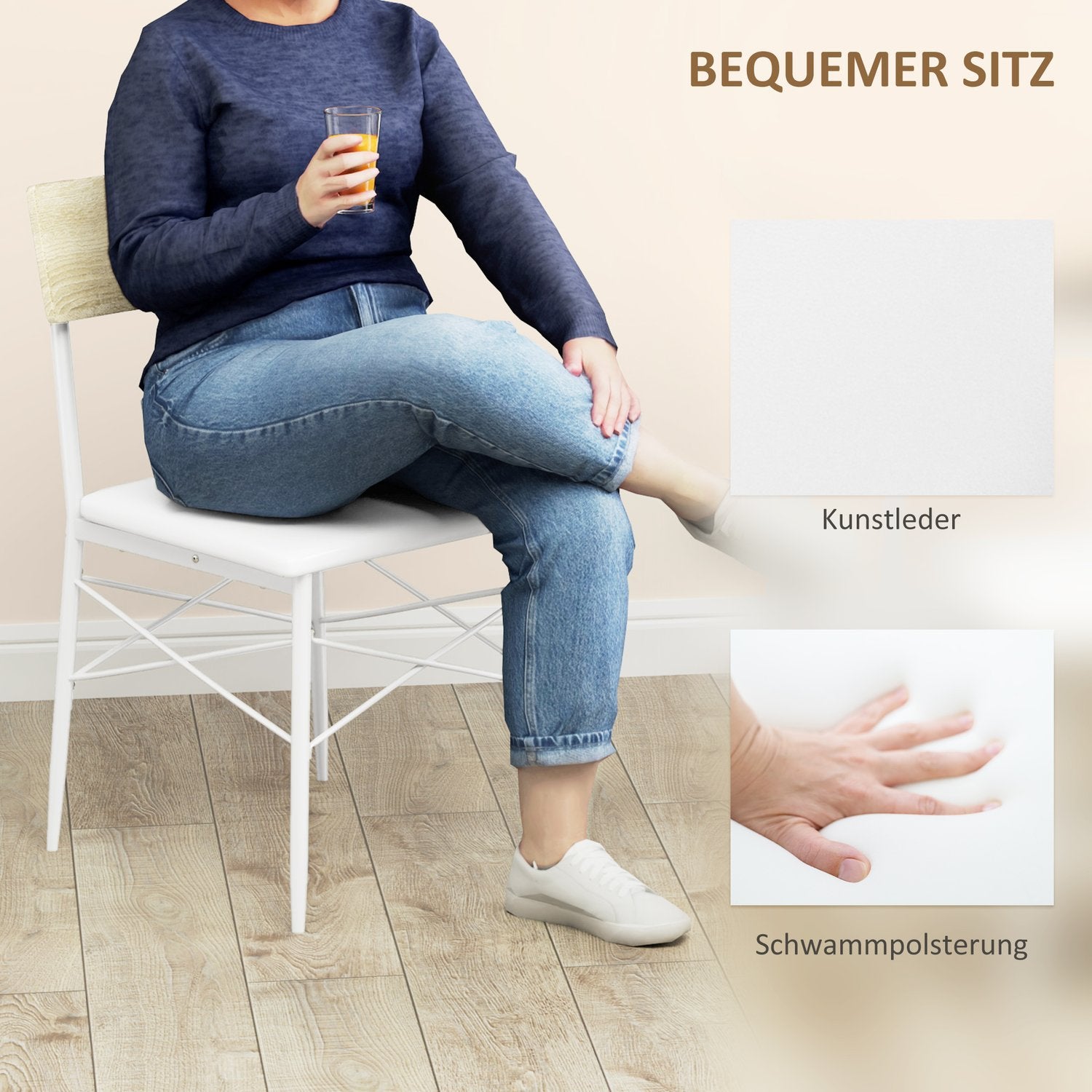 Matbordsset med bänk och stolar, ekfinish