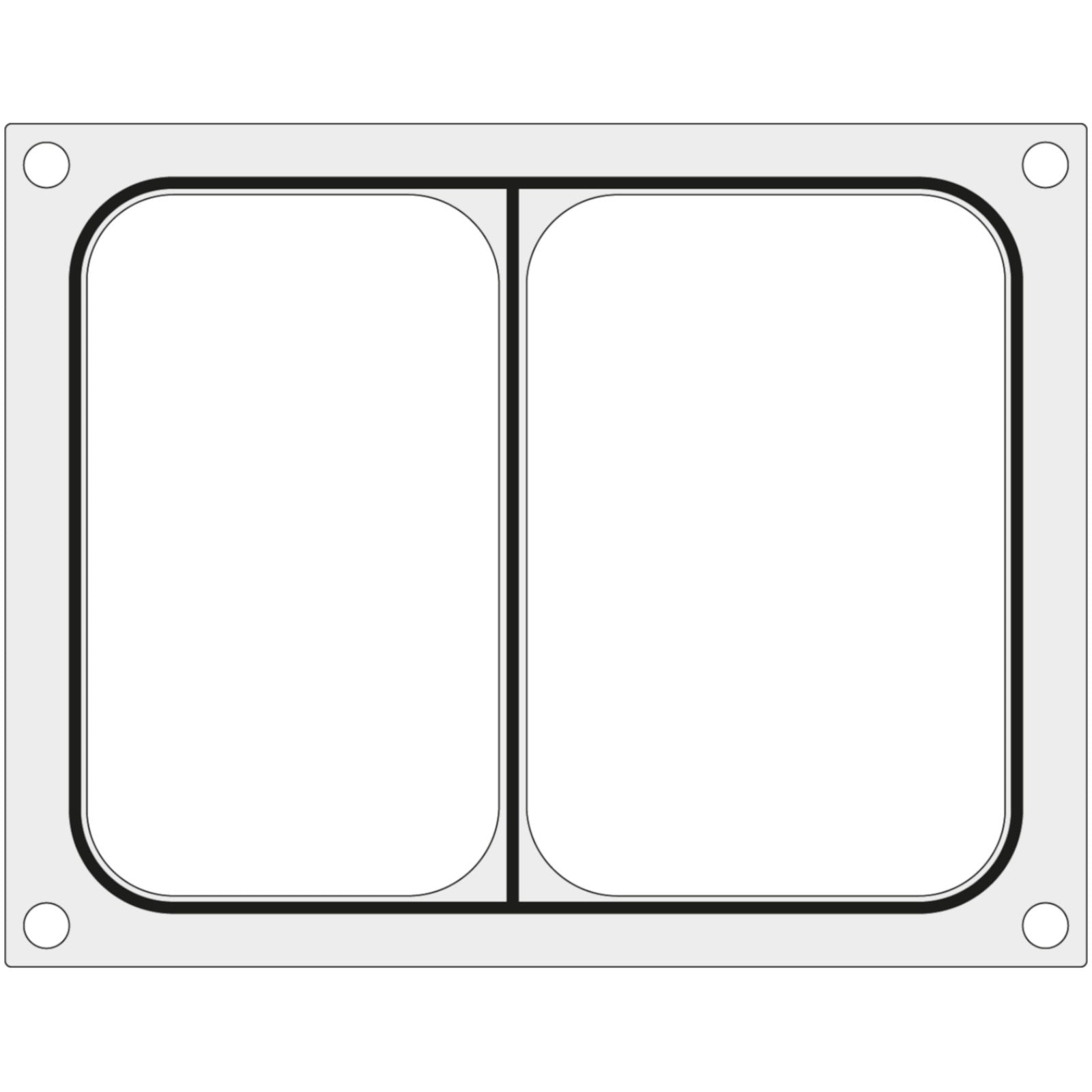 Matrisform för MCS-svetsmaskiner för tvådelad bricka 227x178 mm - Hendi 805466