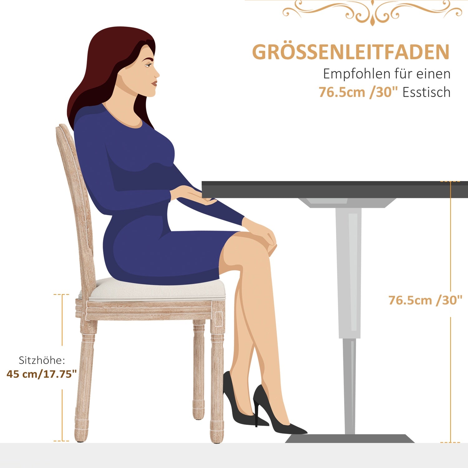 Matsalsstolar, set med 2, linne & rotting, gräddvit