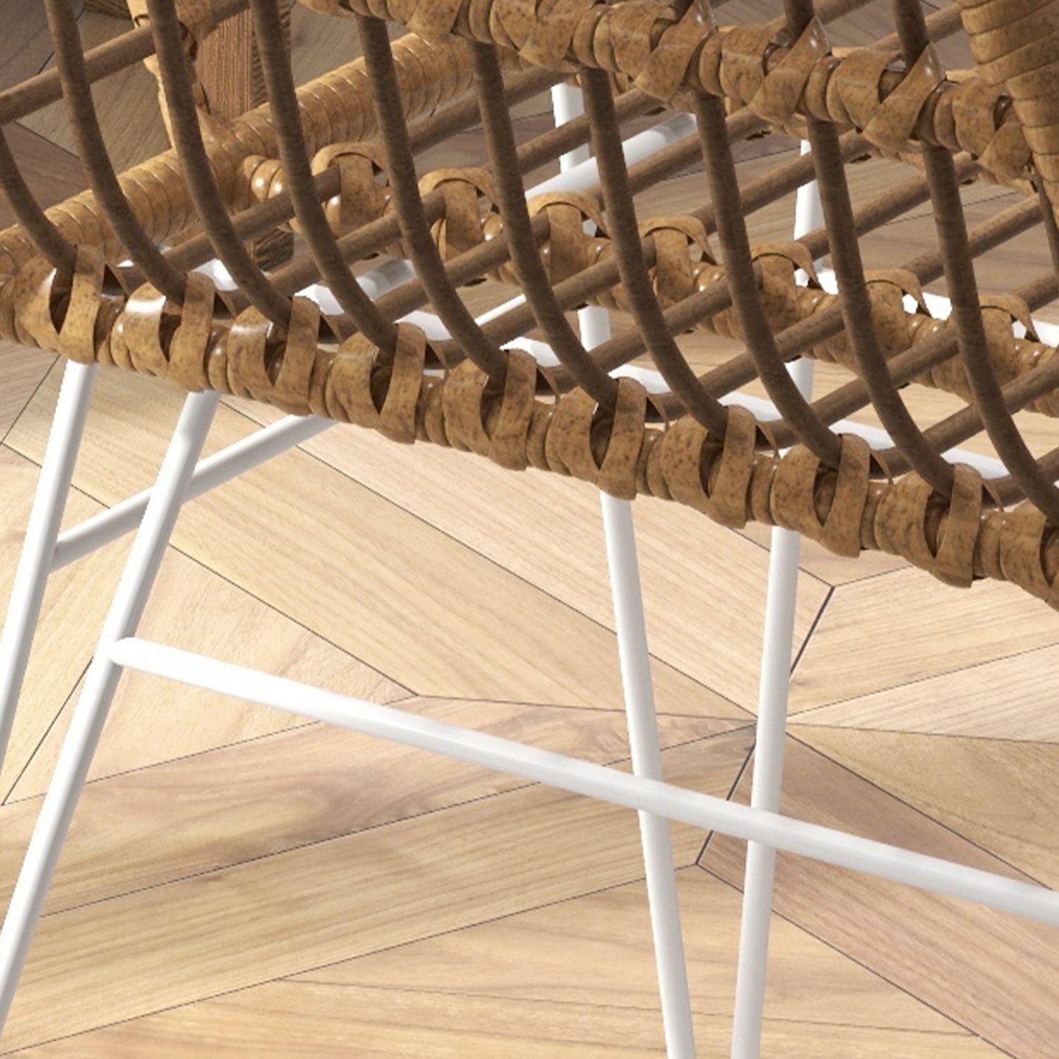 Matstolar i rotting, ergonomiska, 120 kg kapacitet, Boho Style