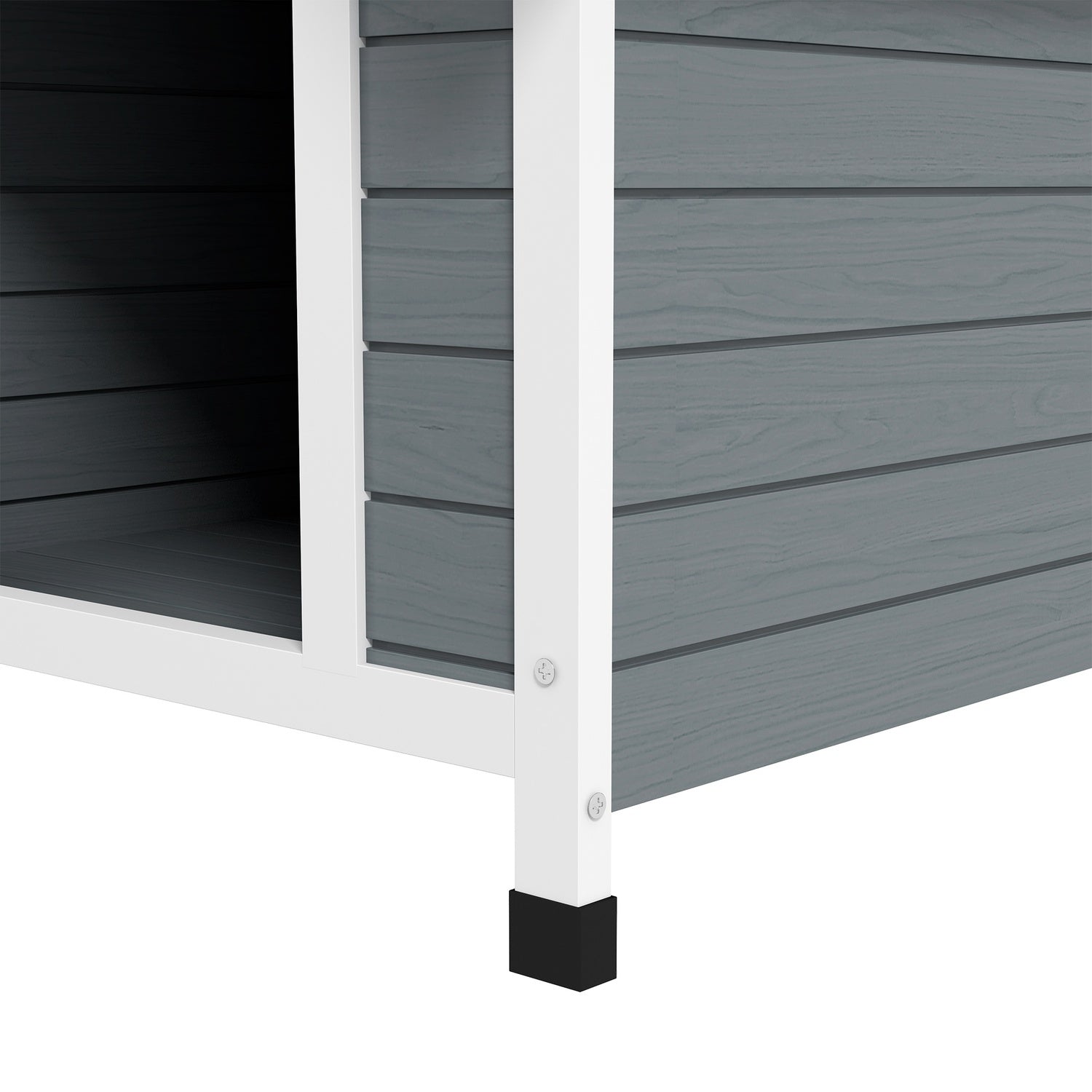 Medium Dog House, Gran Wood, Weatherproof, Asfalttak