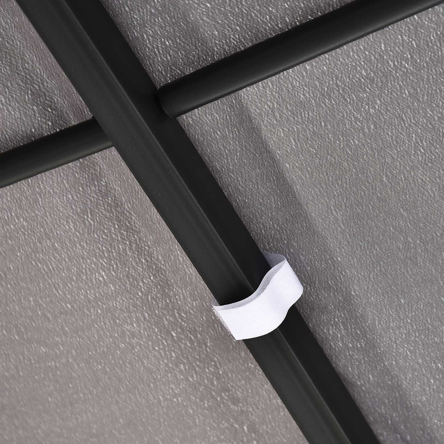 Metal Garden Gazebo-tält – Grå, 297 x 297 cm