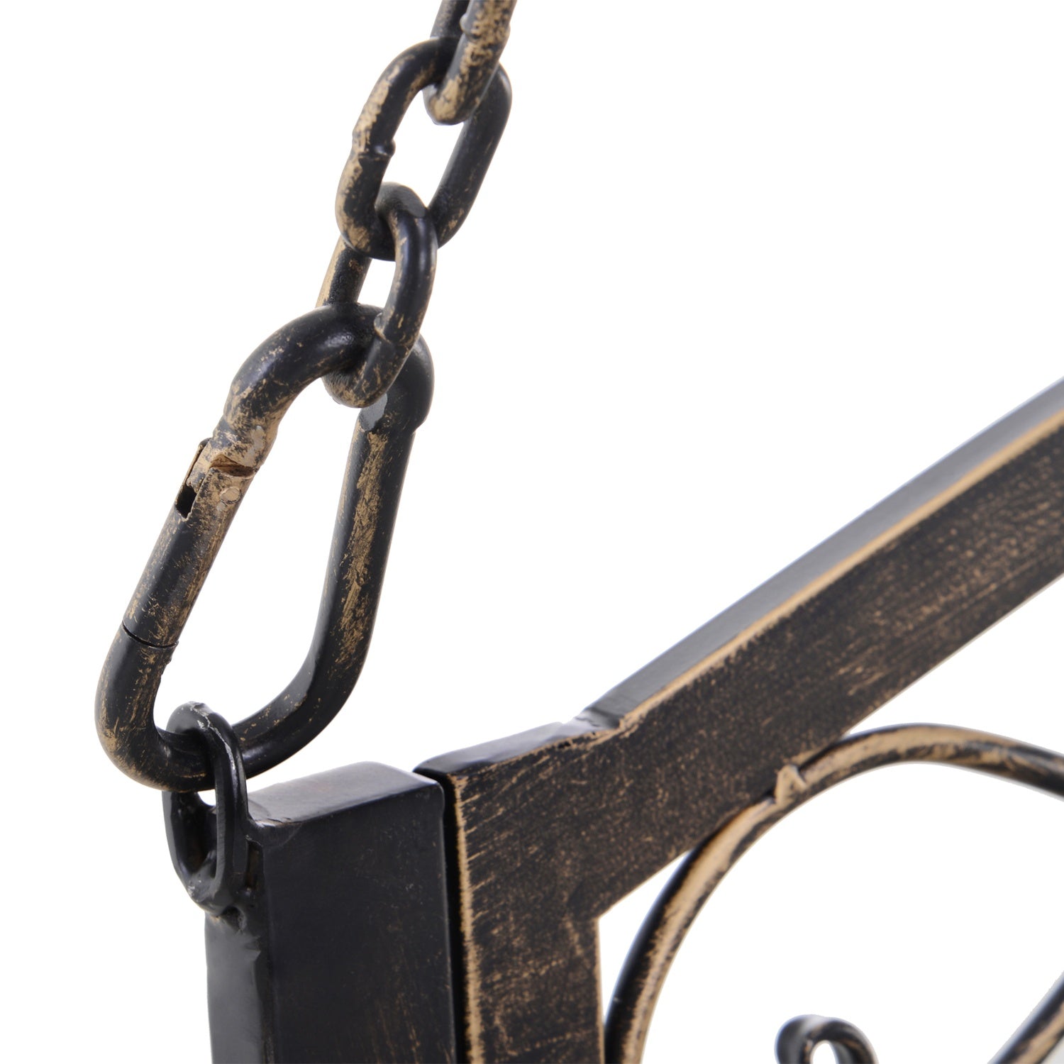 Metall trädgårdsgunga för 2, bronsfinish, 167x123x175 cm